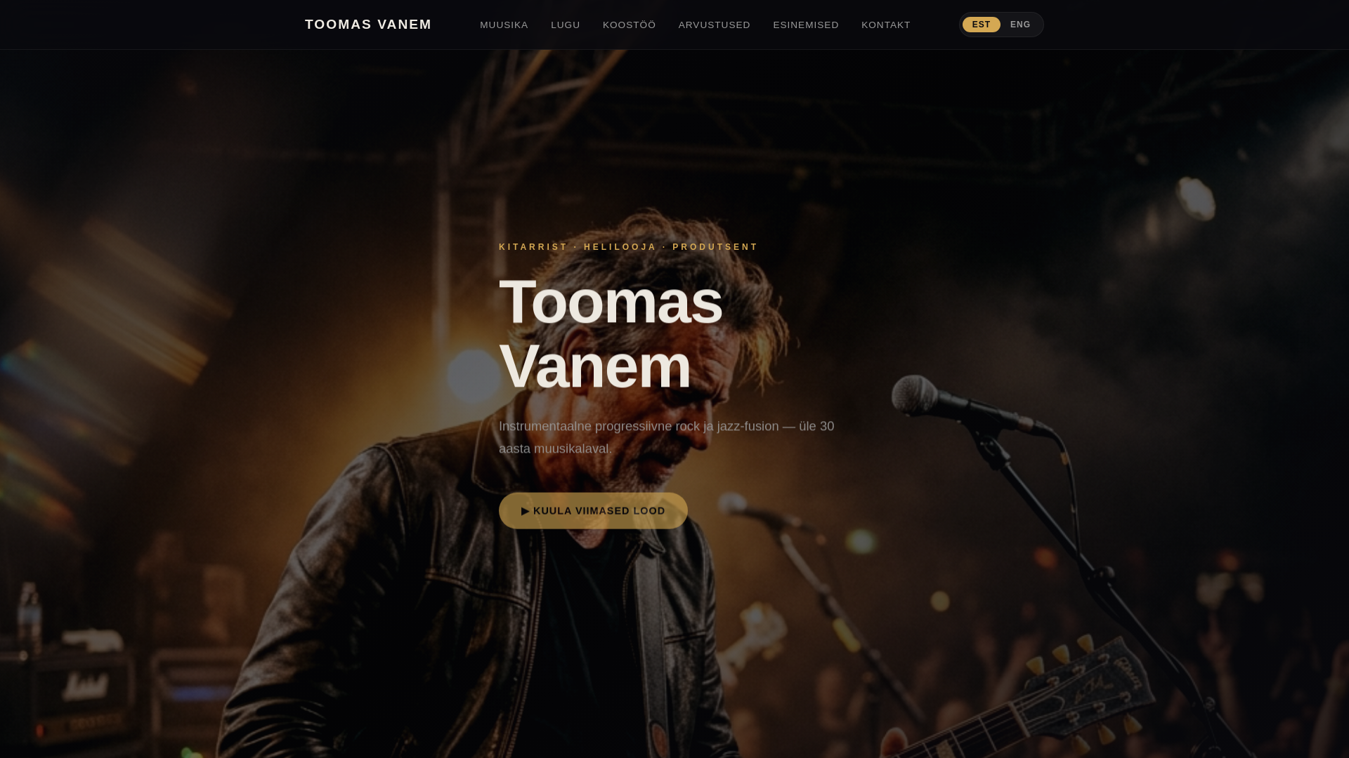 website screenshot of https://toomas-vanem.pages.dev/