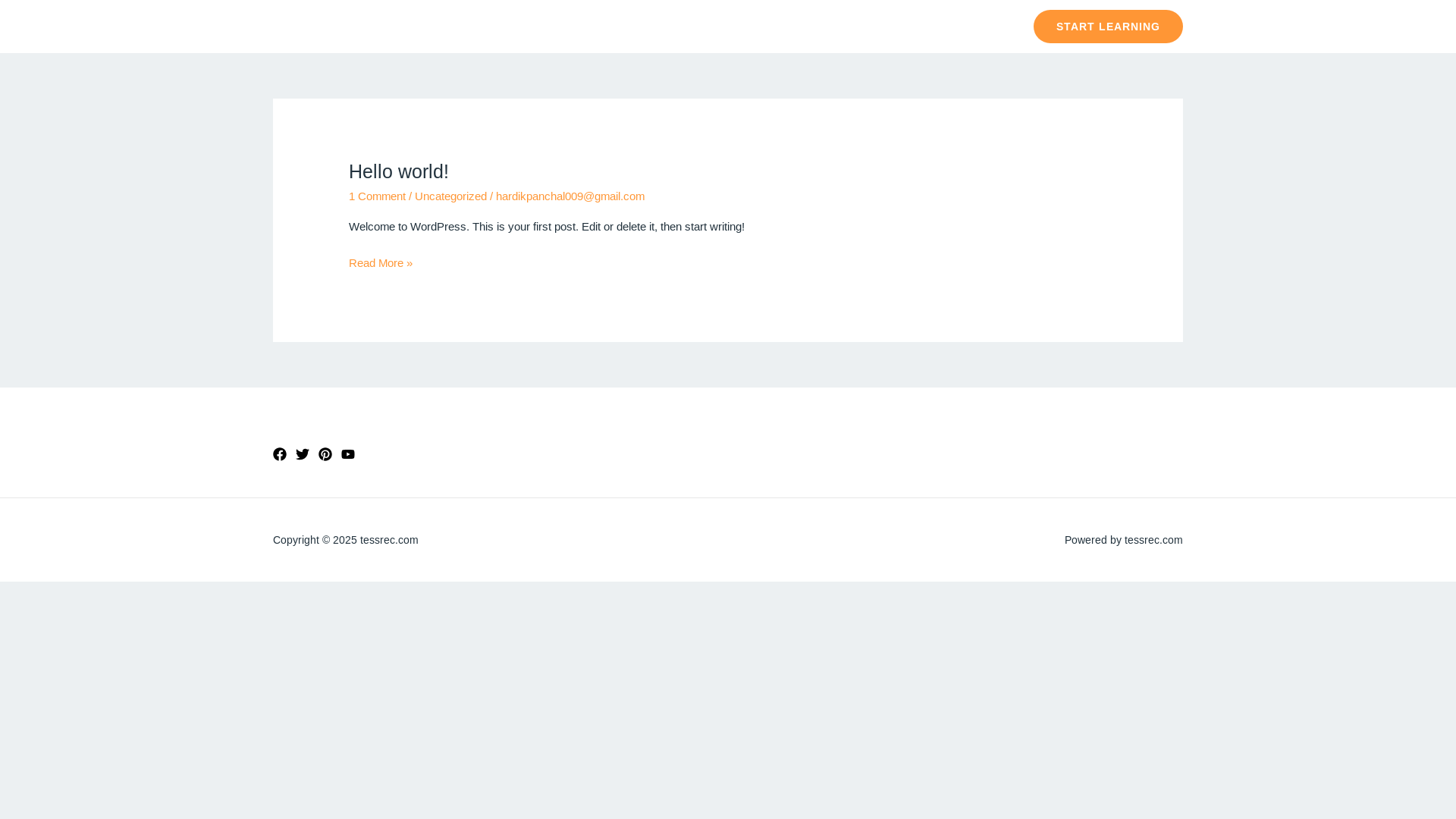 website screenshot of https://tessrec.com/