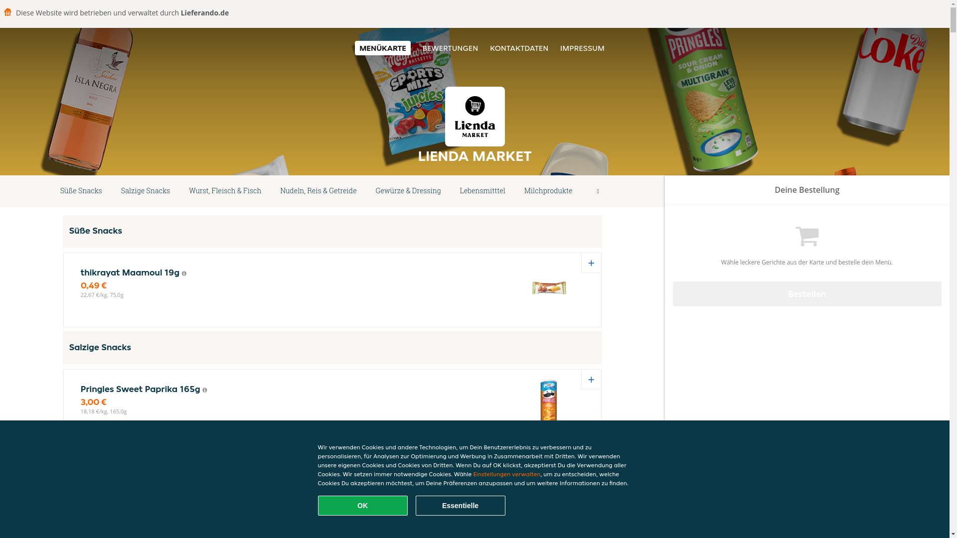 website screenshot of https://liendamarket-duisburg.de/