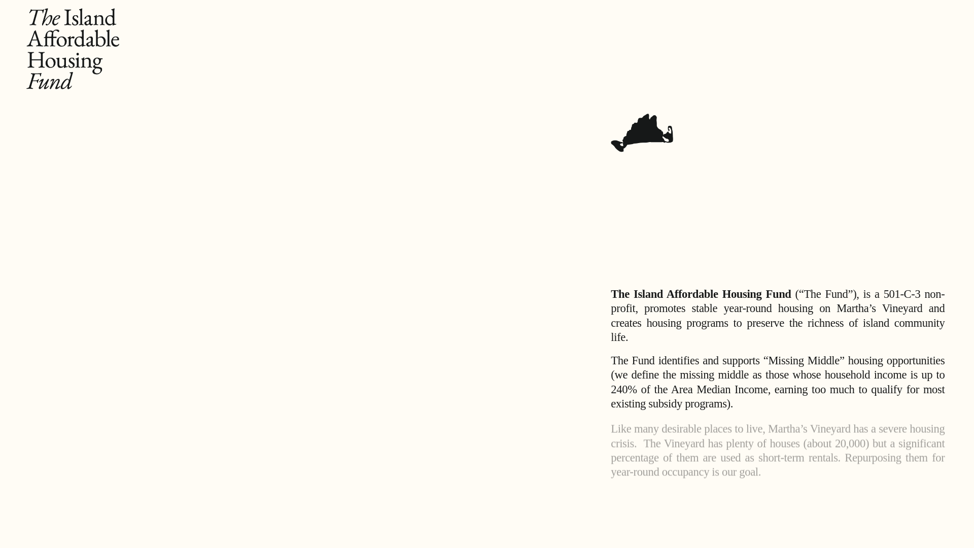 website screenshot of https://islandaffordablehousingfund.com/