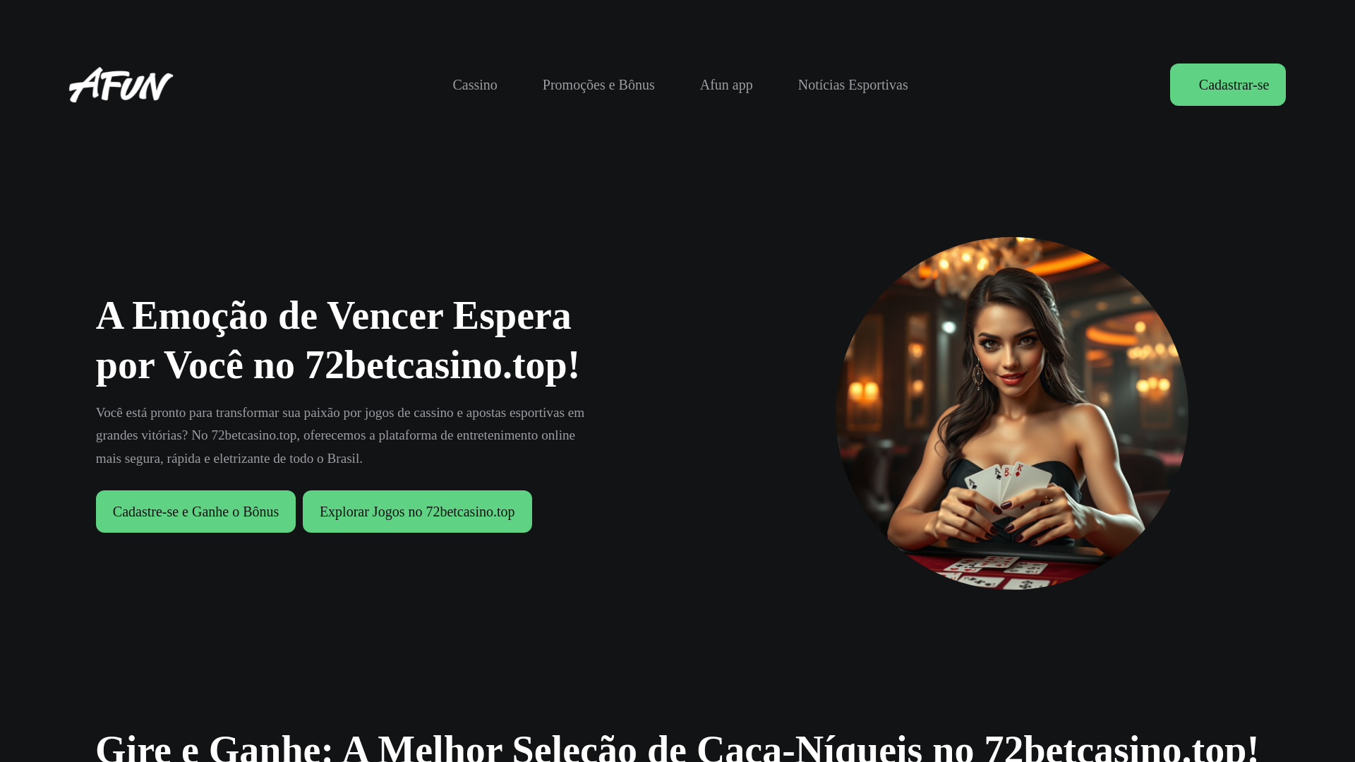 website screenshot of https://72betcasino.top/