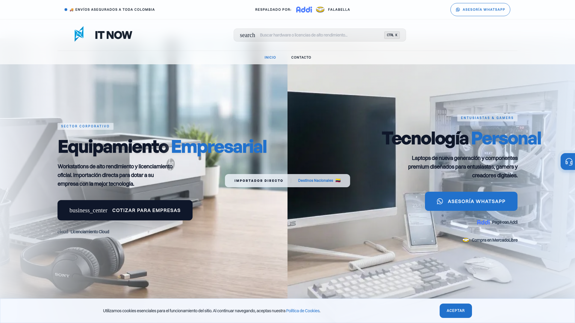website screenshot of https://itnow-storefront-test2.pages.dev/