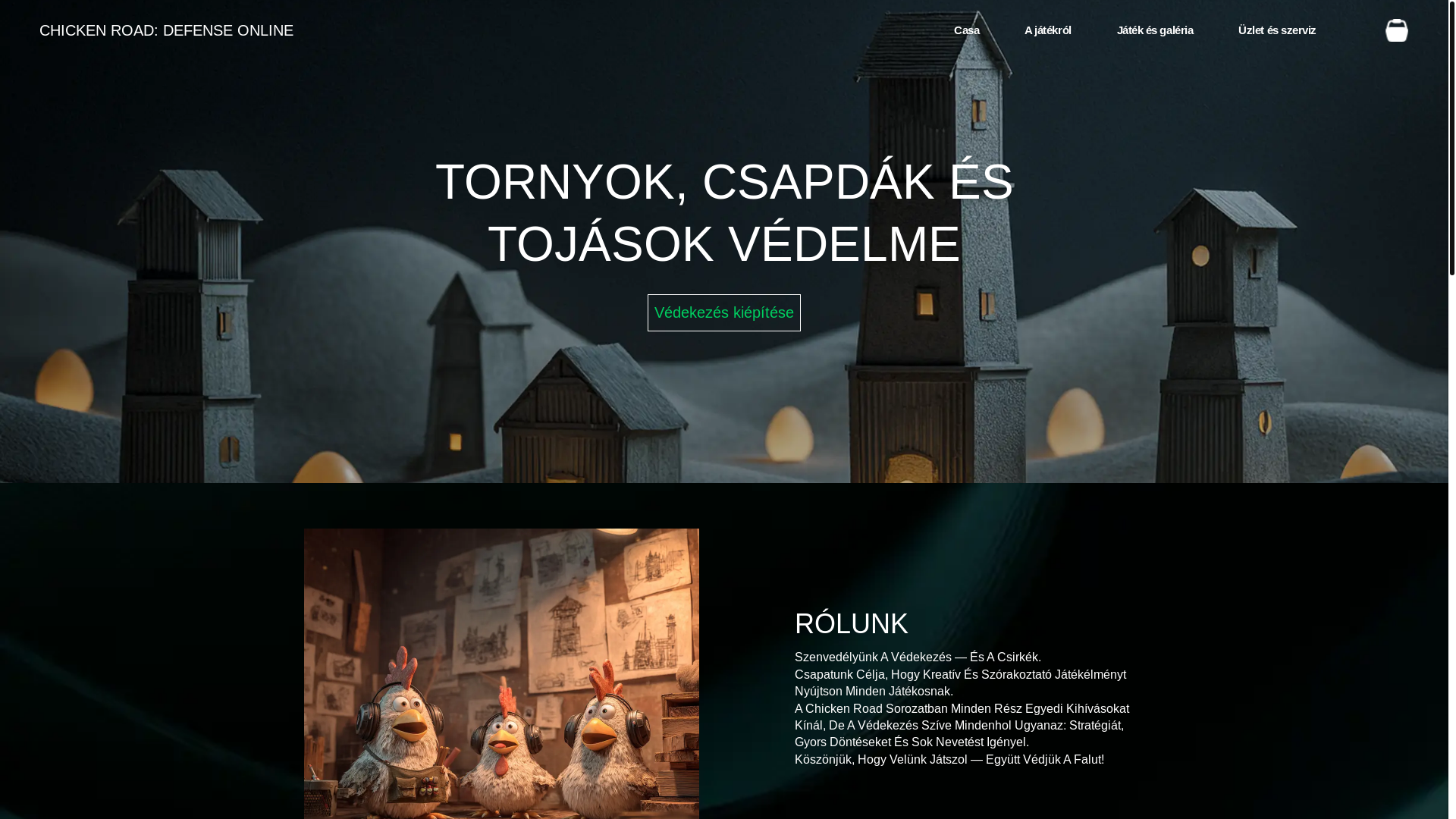 website screenshot of https://chickenroaddefense.com/