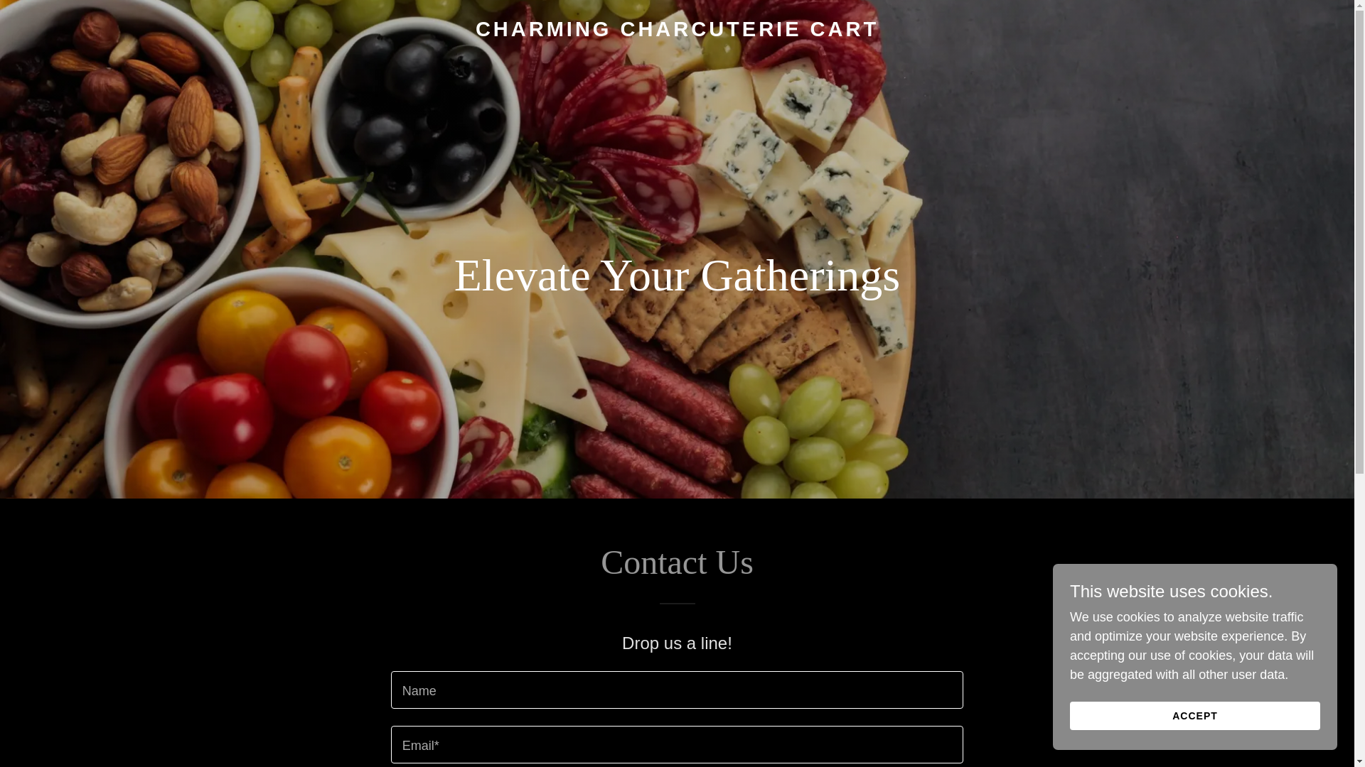 website screenshot of https://charmingcharcuteriecart.com/