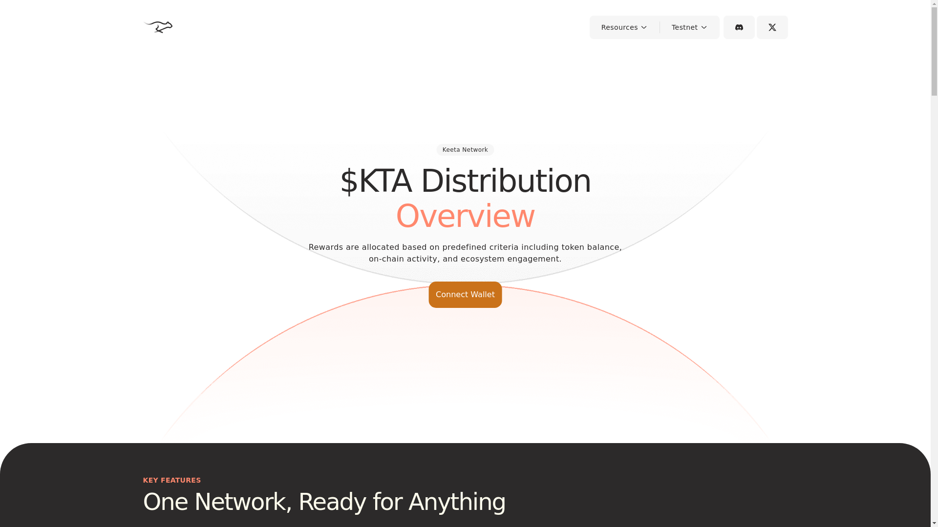 website screenshot of https://allocation-keeta.network/