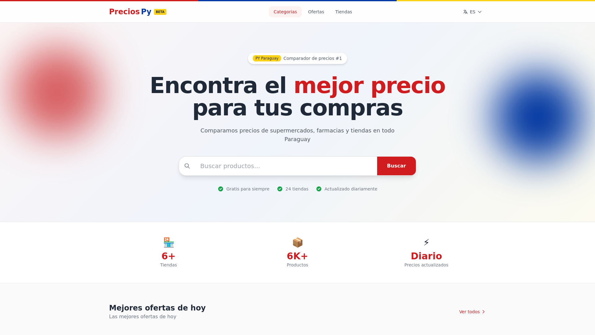 website screenshot of https://preciospy.pages.dev/