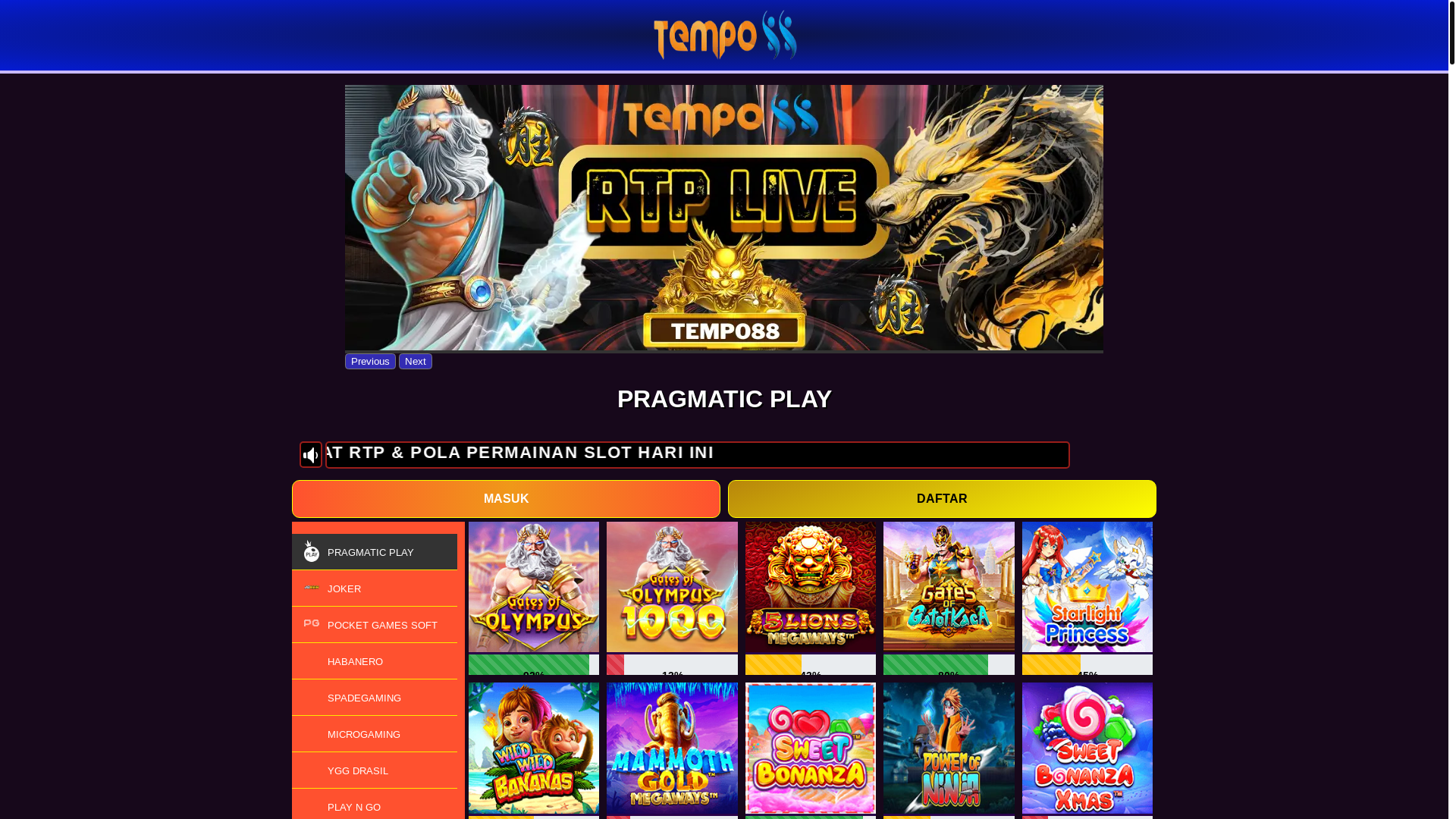 website screenshot of https://tempo88-1a-rtp.pages.dev/