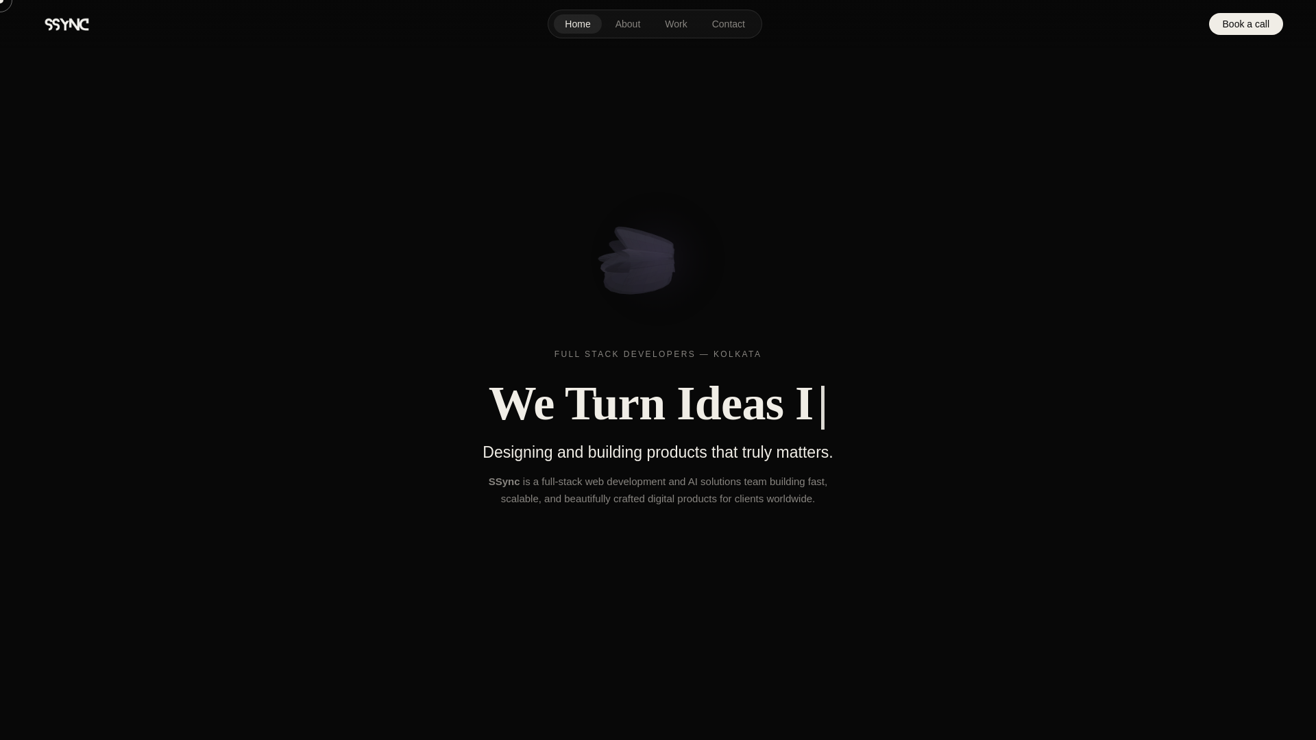 website screenshot of https://ssync.in/
