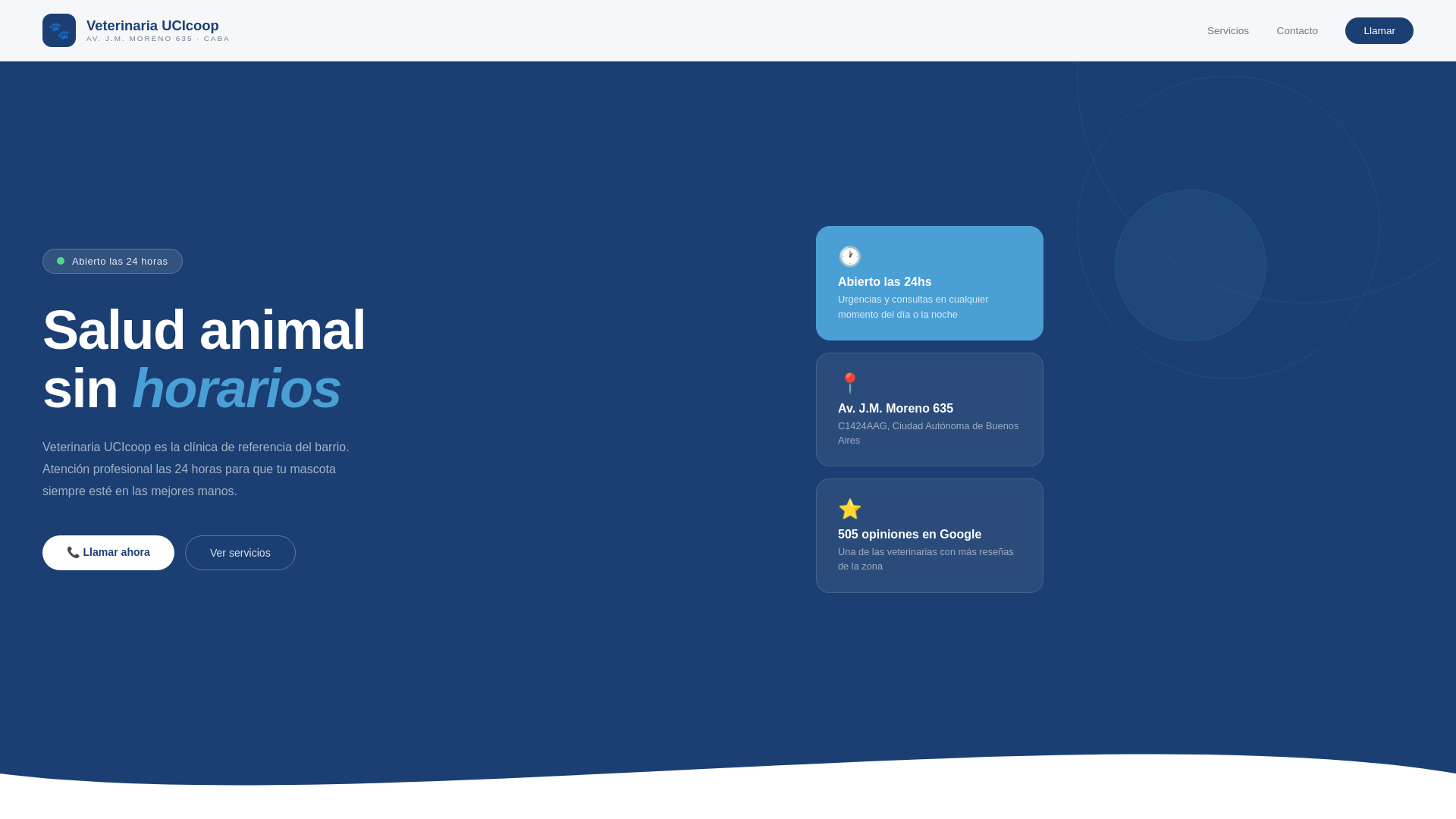 website screenshot of https://veterinariaucicop.pages.dev/