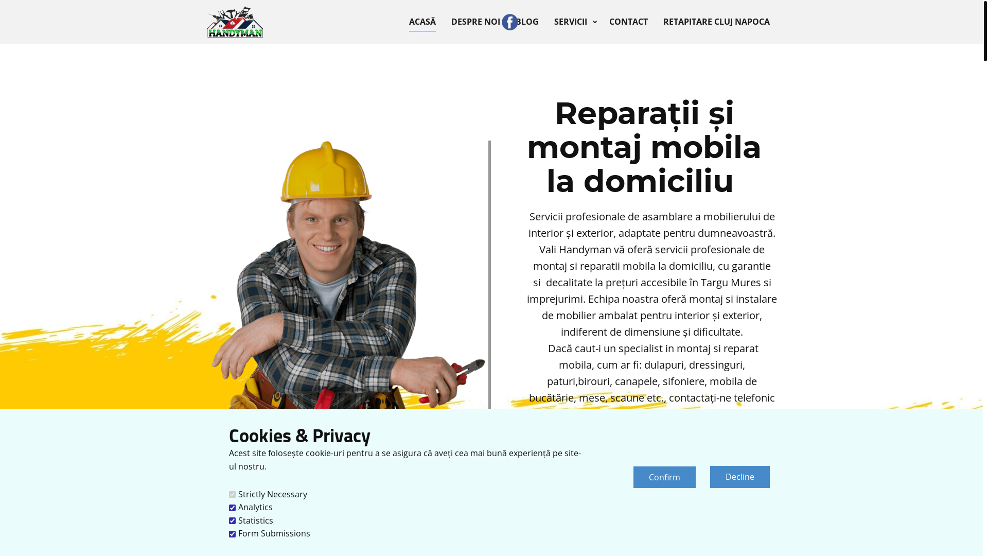 website screenshot of https://handy-cluj.pages.dev/