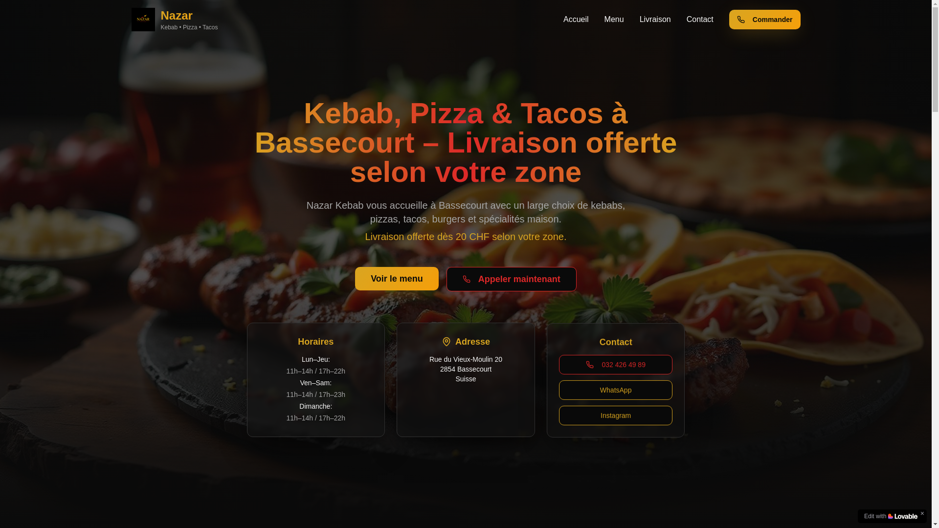 website screenshot of https://nazar-kebab.ch/