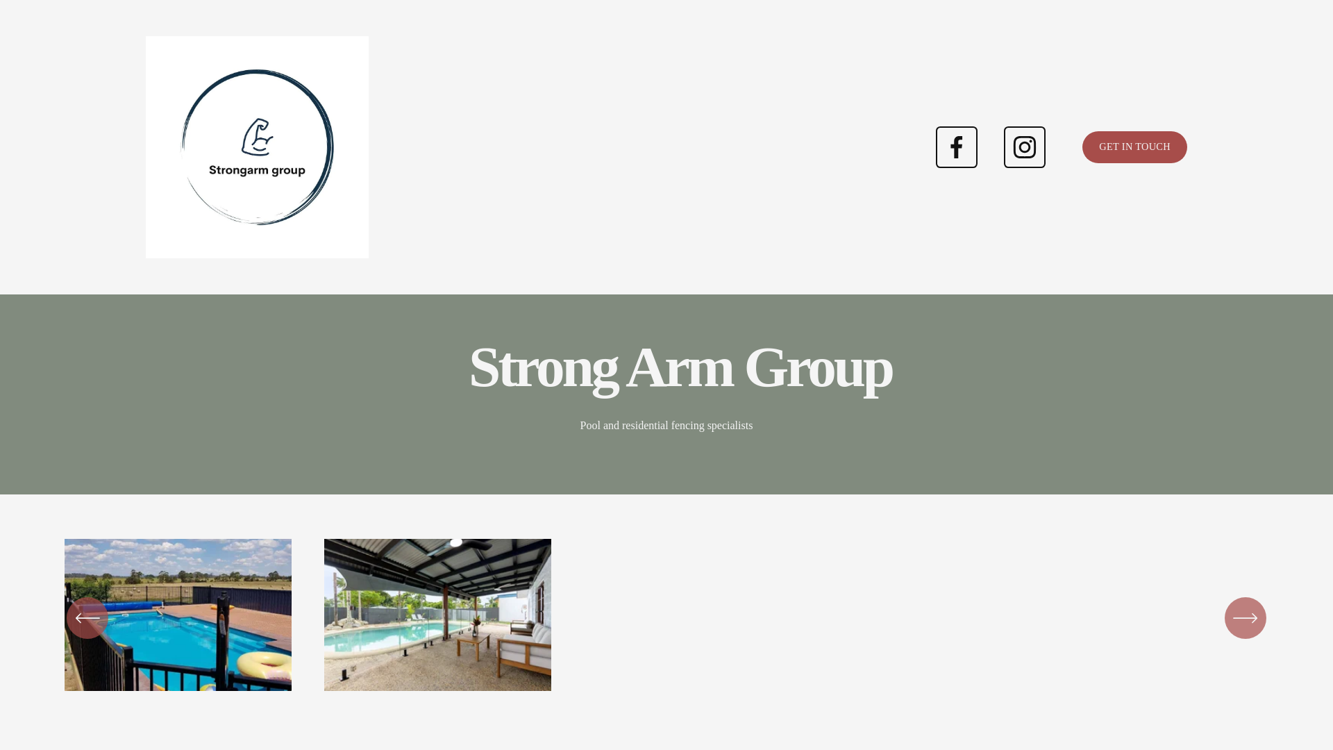 website screenshot of https://strongarmgroup.com.au/