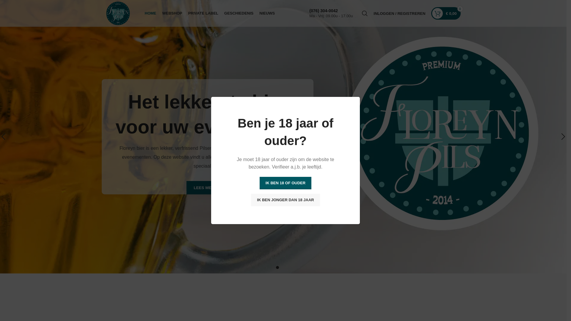 website screenshot of https://evenementenbierbreda.nl/