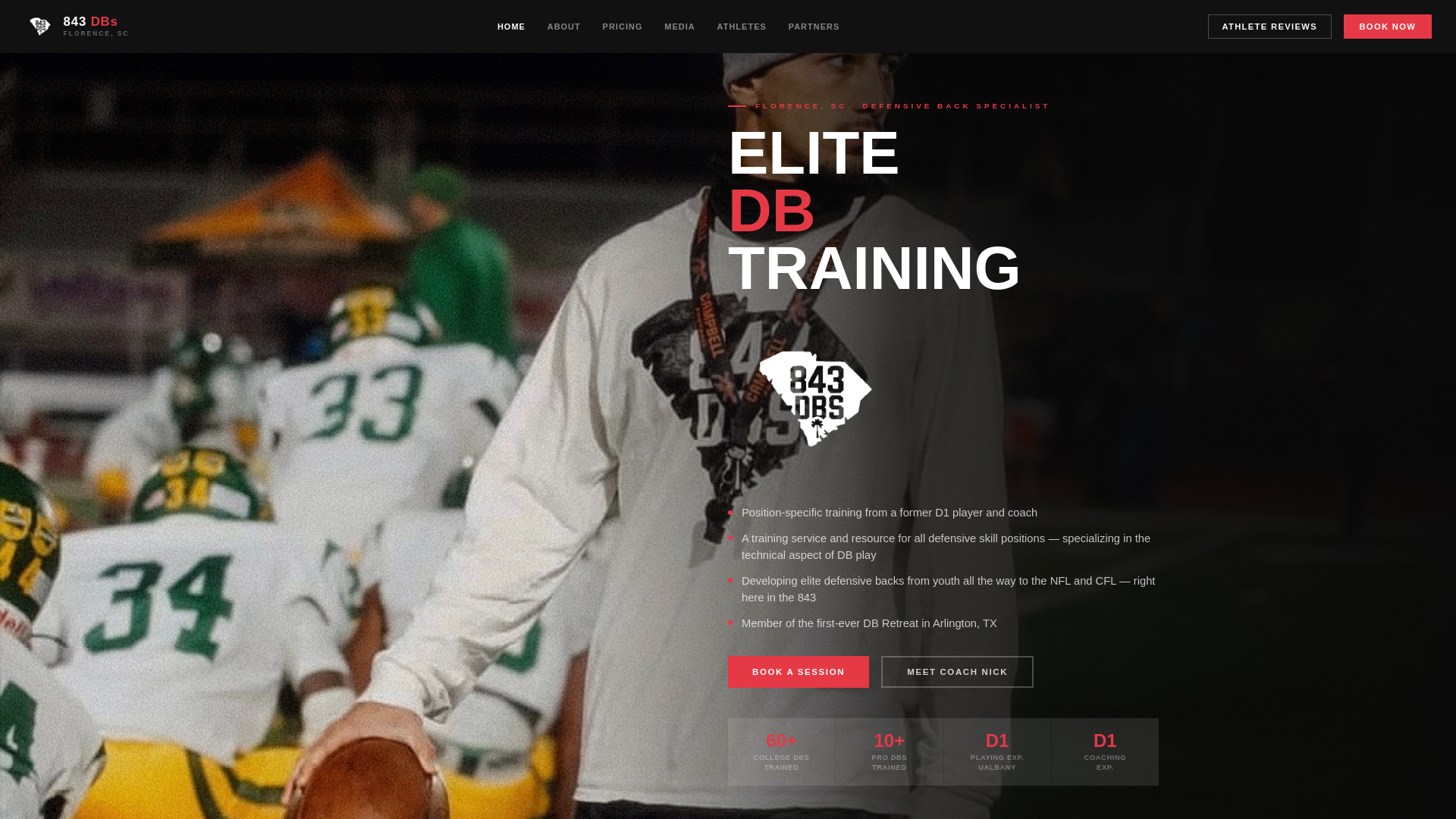 website screenshot of https://843dbs.com/