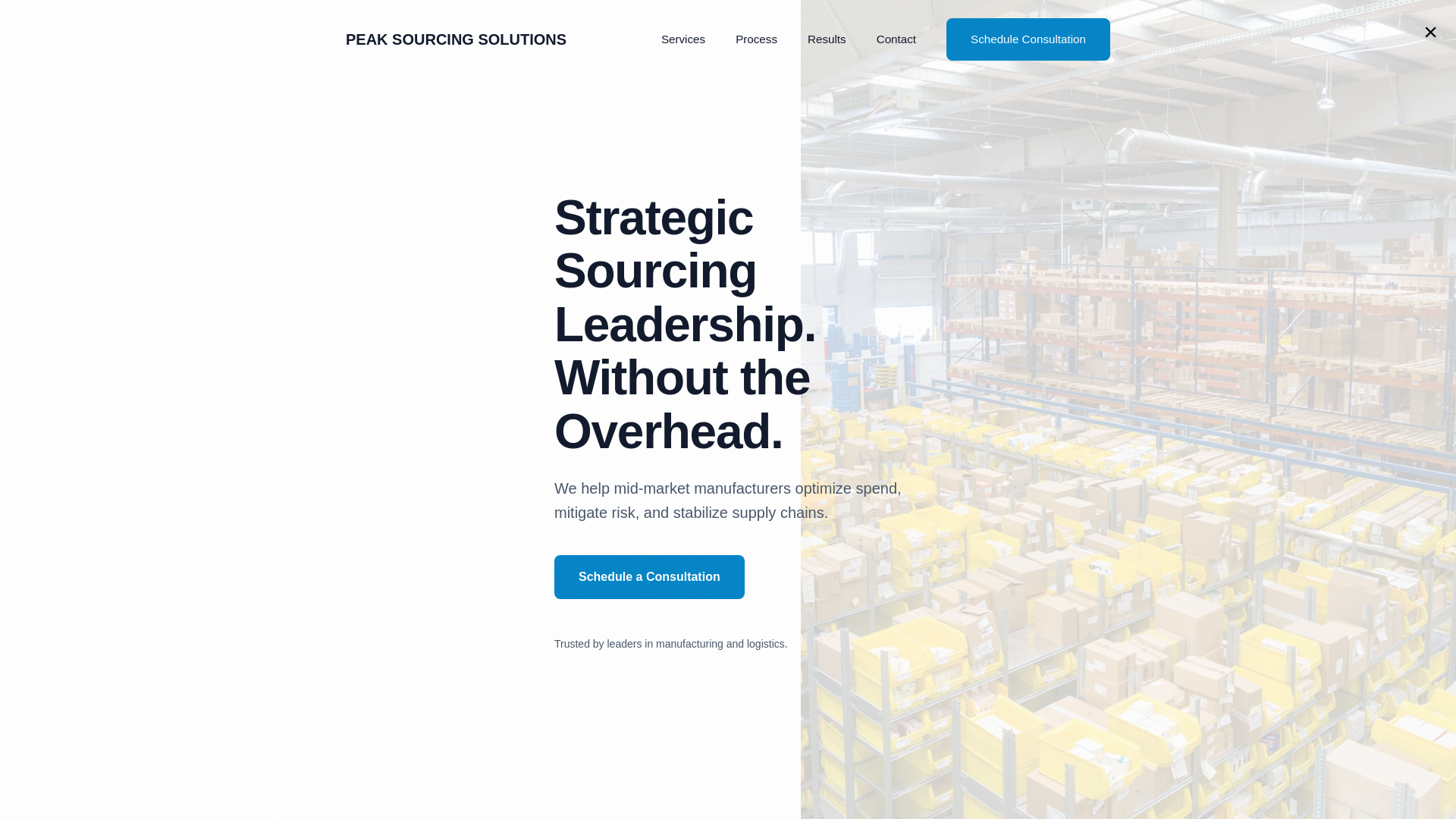 website screenshot of https://peaksourcing-website.pages.dev/