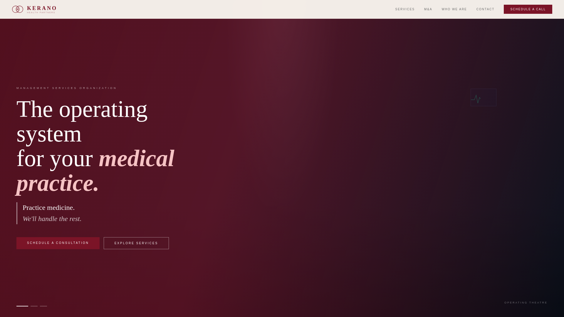 website screenshot of https://keranohealthpartners.com/