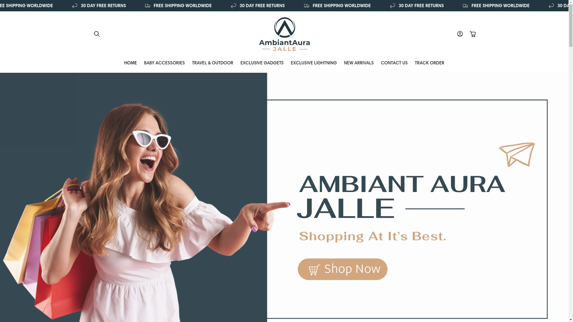 website screenshot of https://ambiantaurajalle.com/