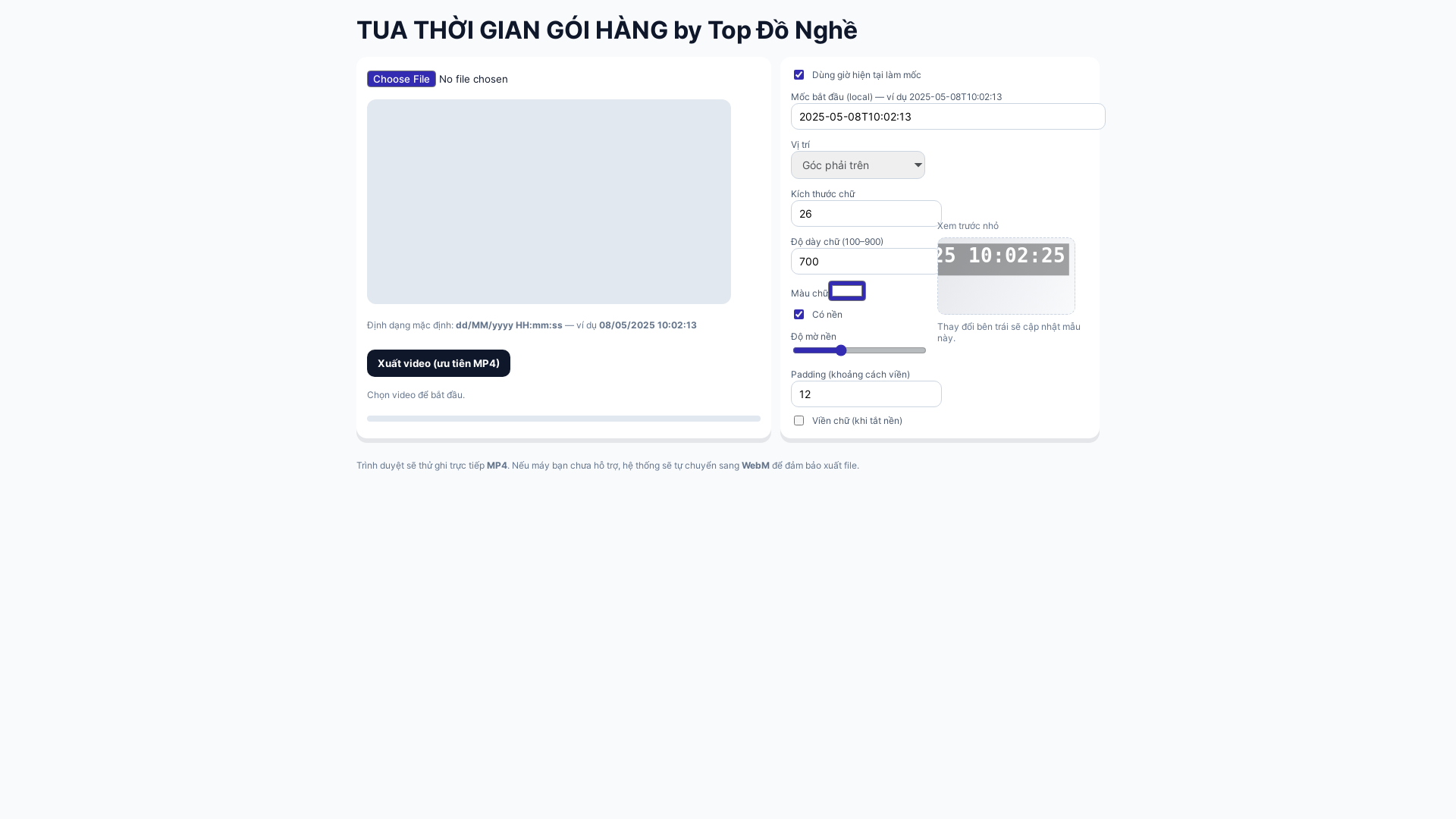 website screenshot of https://tuathoigian.pages.dev/