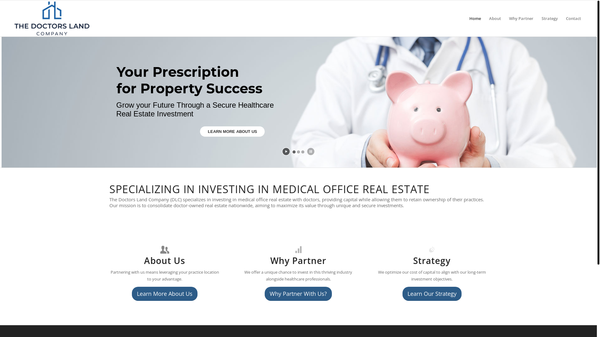 website screenshot of https://doctorslandsvcs.com/