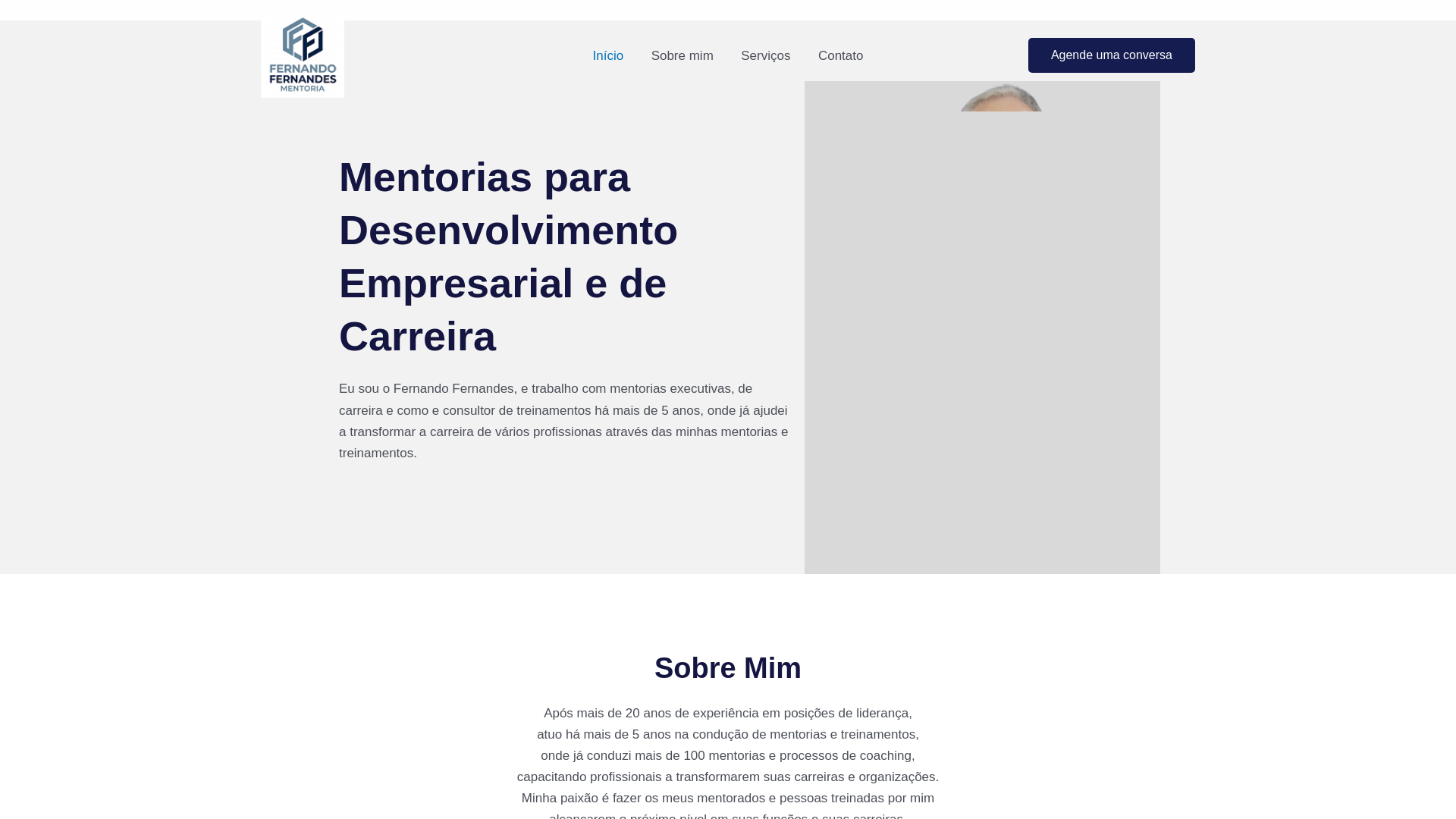 website screenshot of https://fernandofernandesmentoria.com.br