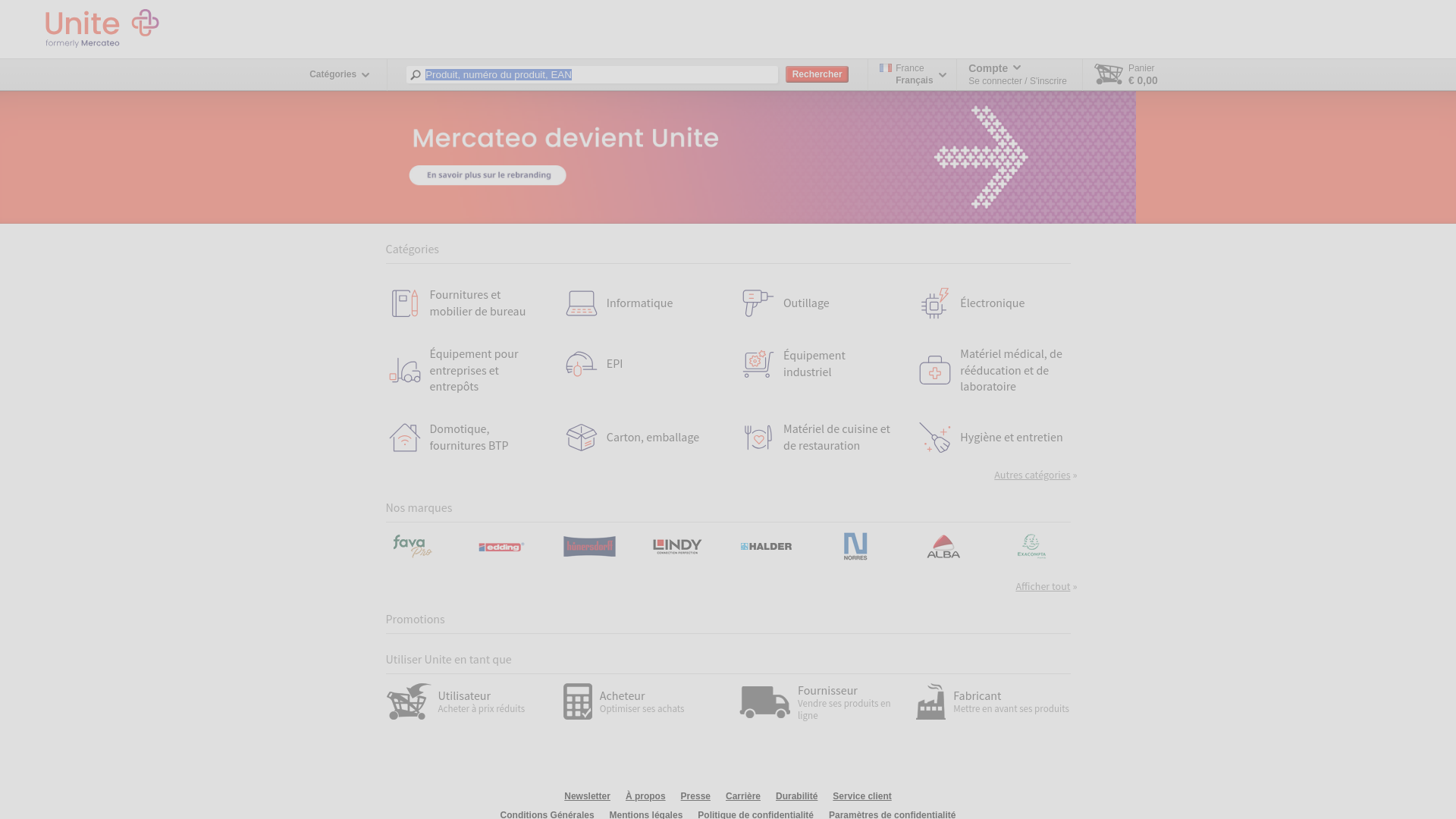 website screenshot of https://b2b-mercateo.com/