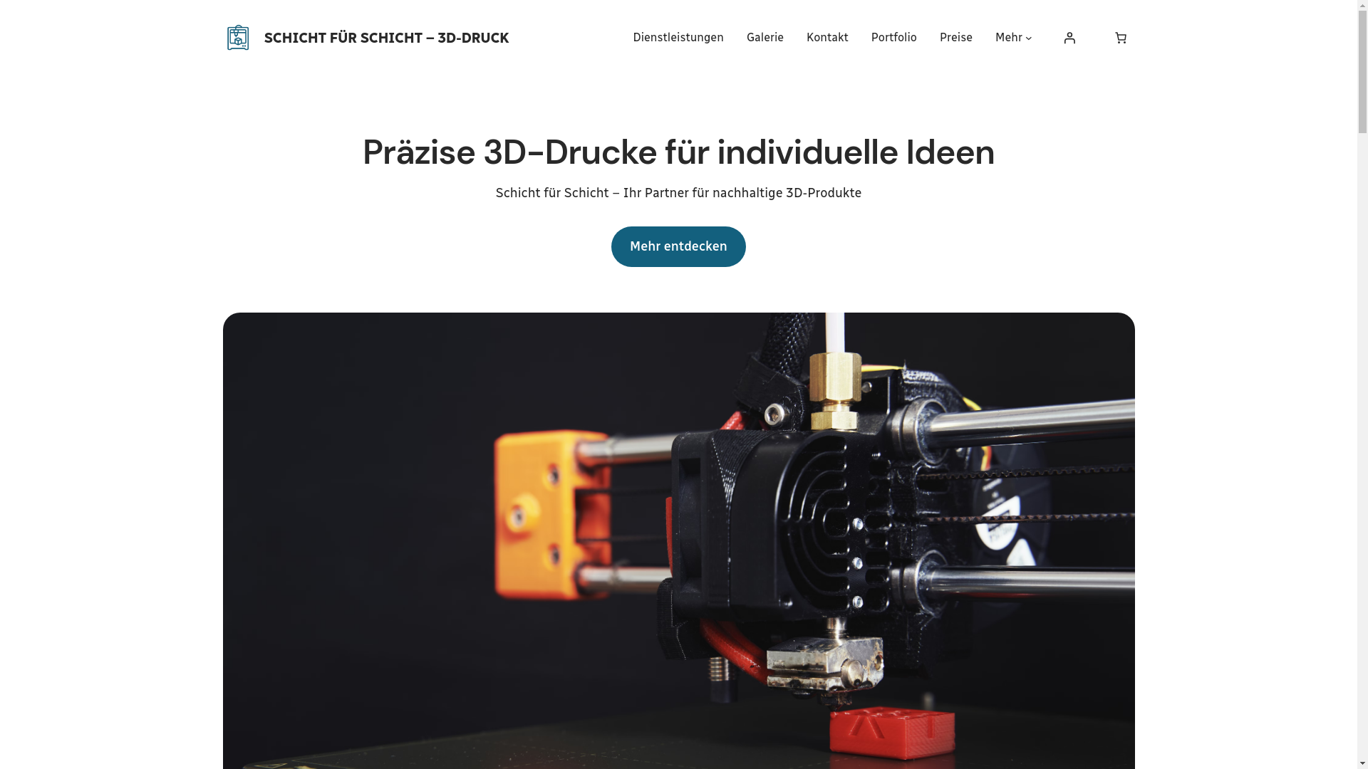 website screenshot of https://schichtfuerschicht3d.de/