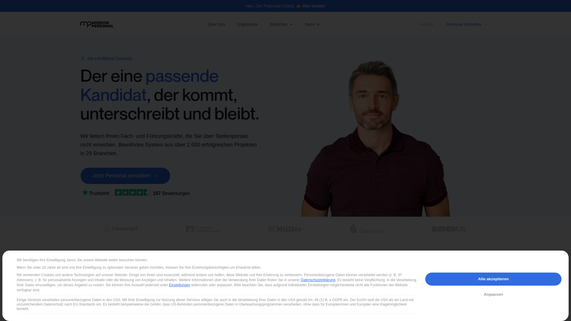 website screenshot of https://mission-personal-vorschlag.org/