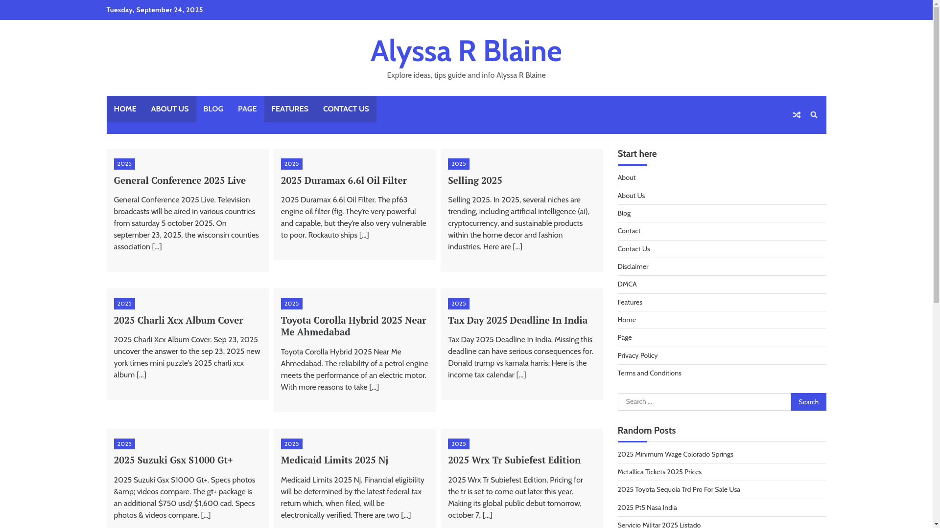 website screenshot of https://alyssarblaines.pages.dev/