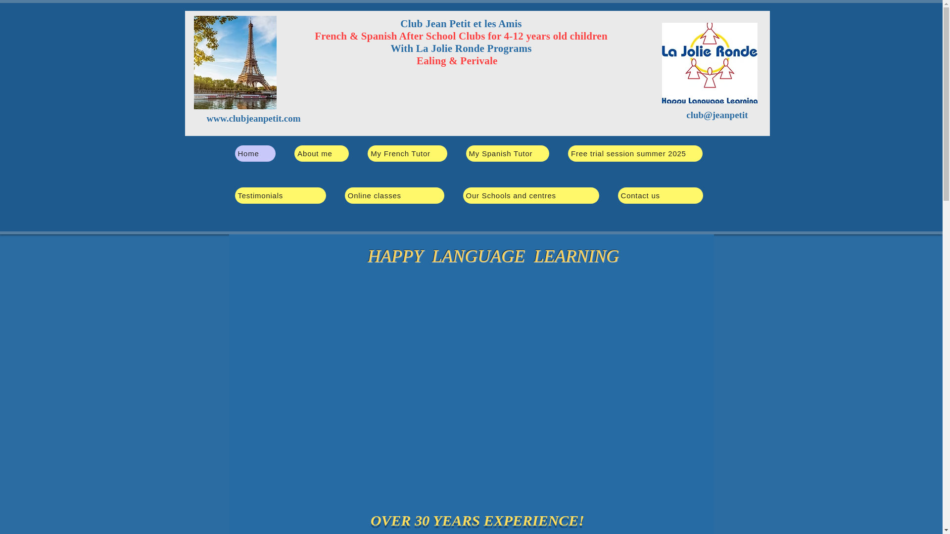 website screenshot of https://ealingkidslanguages.com/