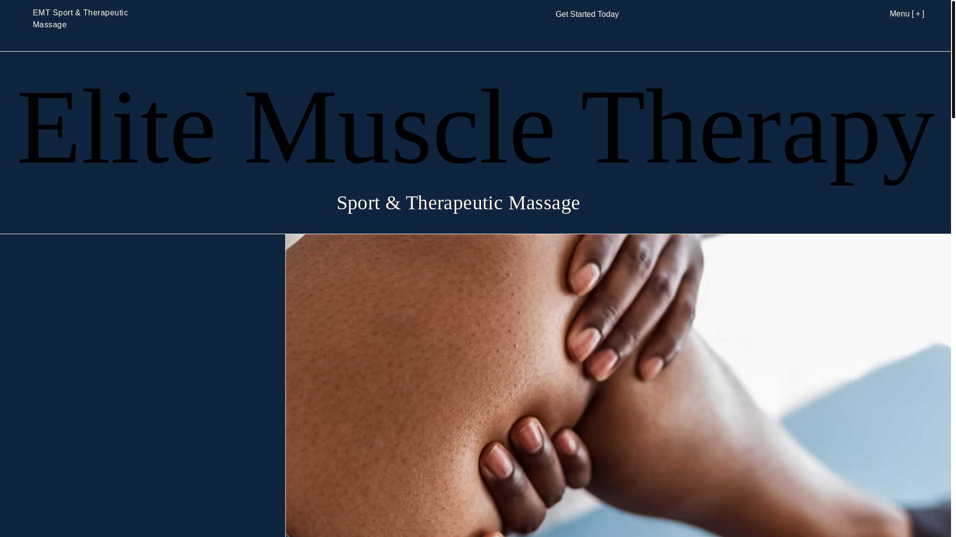 website screenshot of https://elitemuscletherapy.ca/