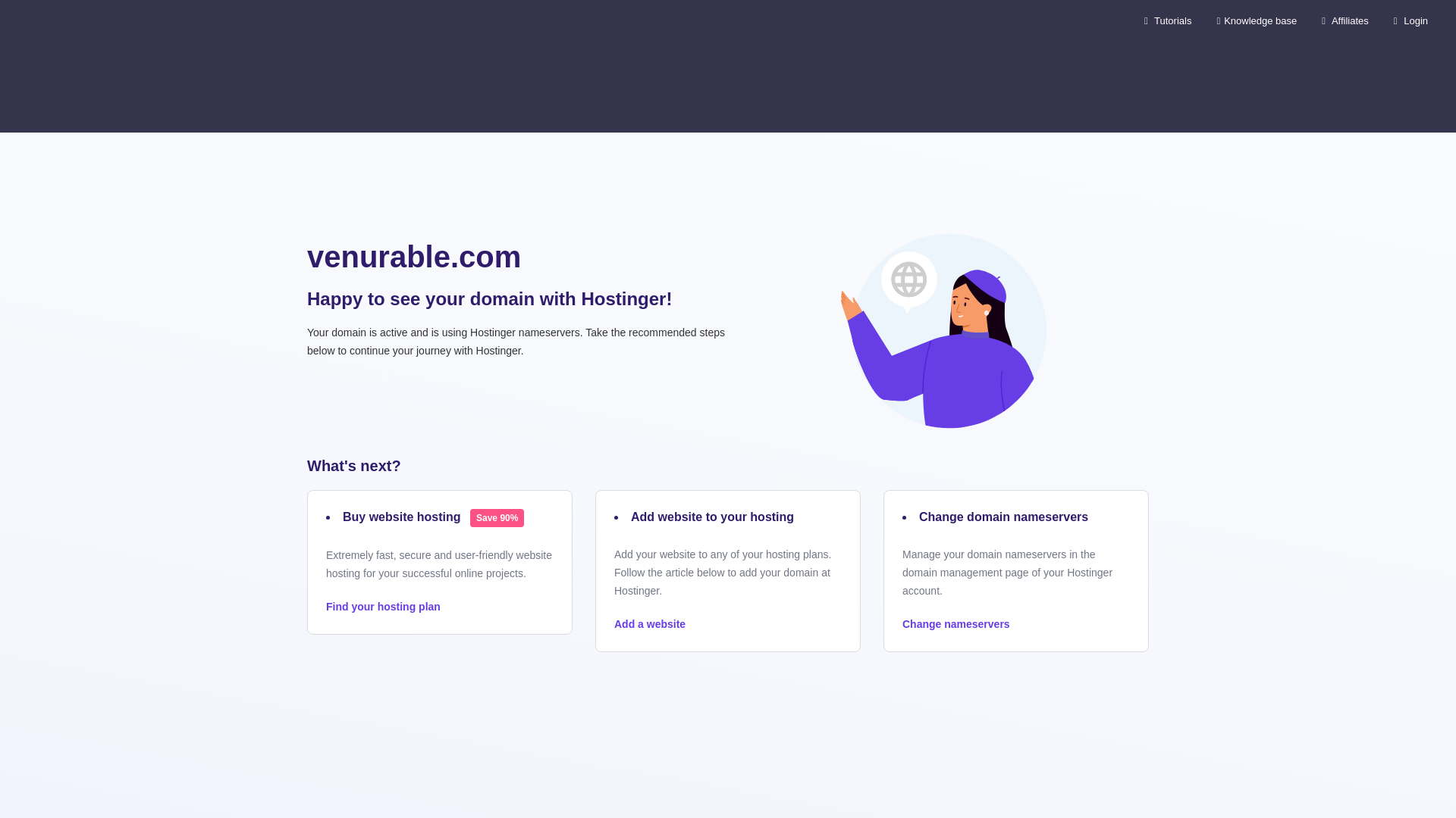 website screenshot of https://venurable.com/