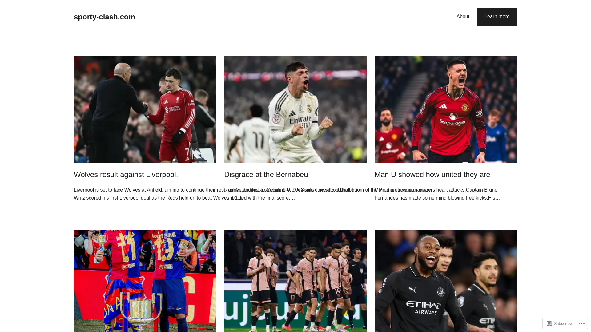 website screenshot of https://sporty-clash.com/