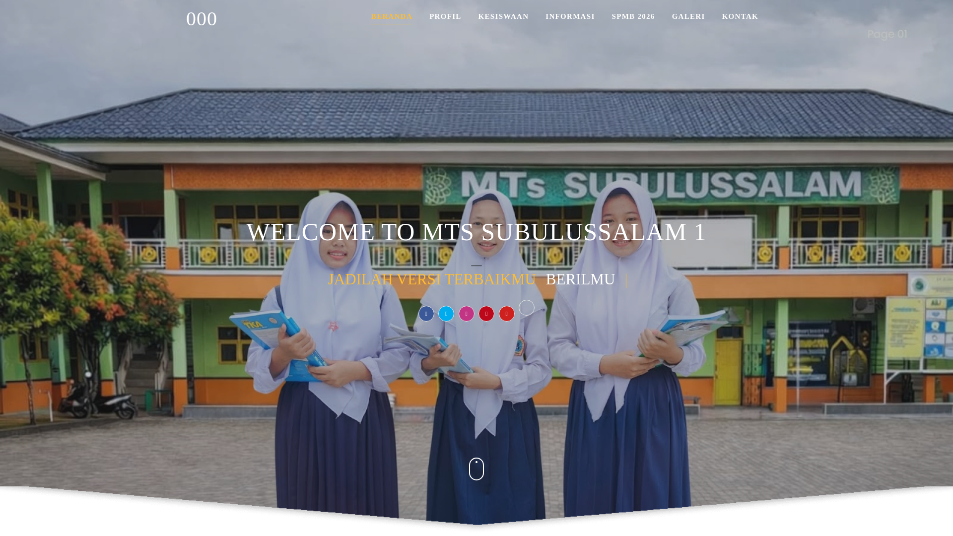 website screenshot of https://mtssubulussalam1sriwangi.com