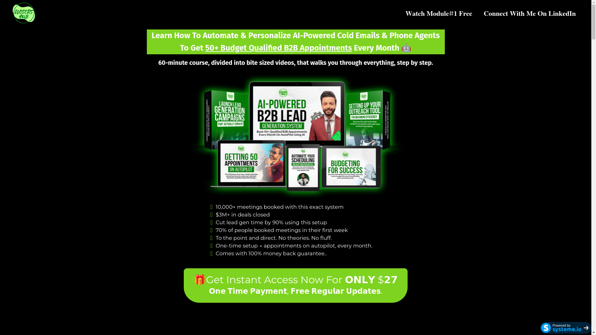 website screenshot of https://leadgenwithai.net/