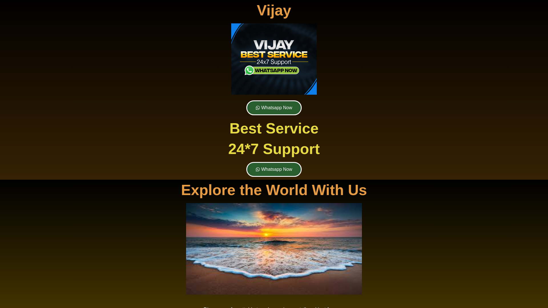 website screenshot of https://vijaytourandtravels.site/