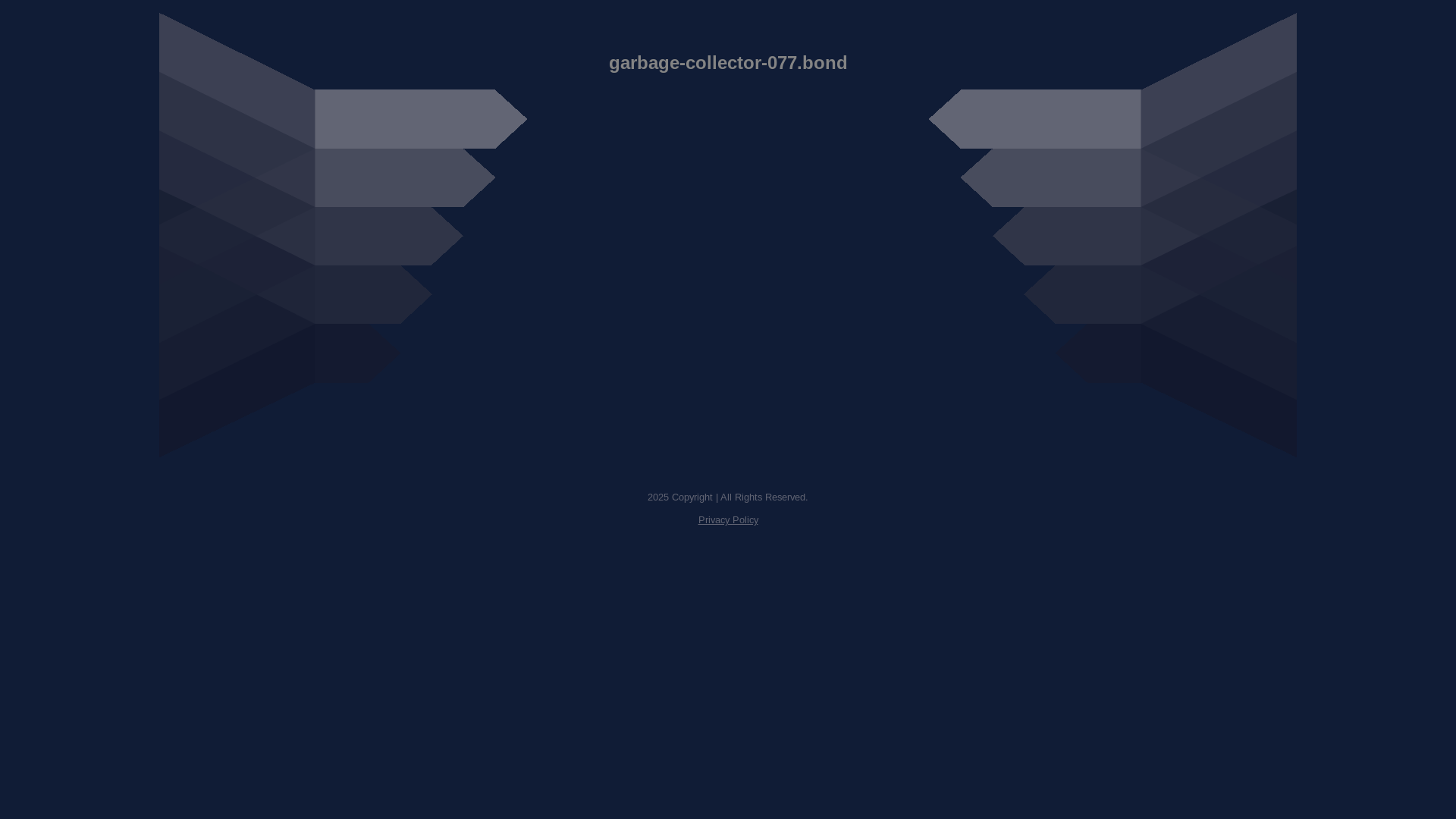 website screenshot of https://garbage-collector-077.bond/