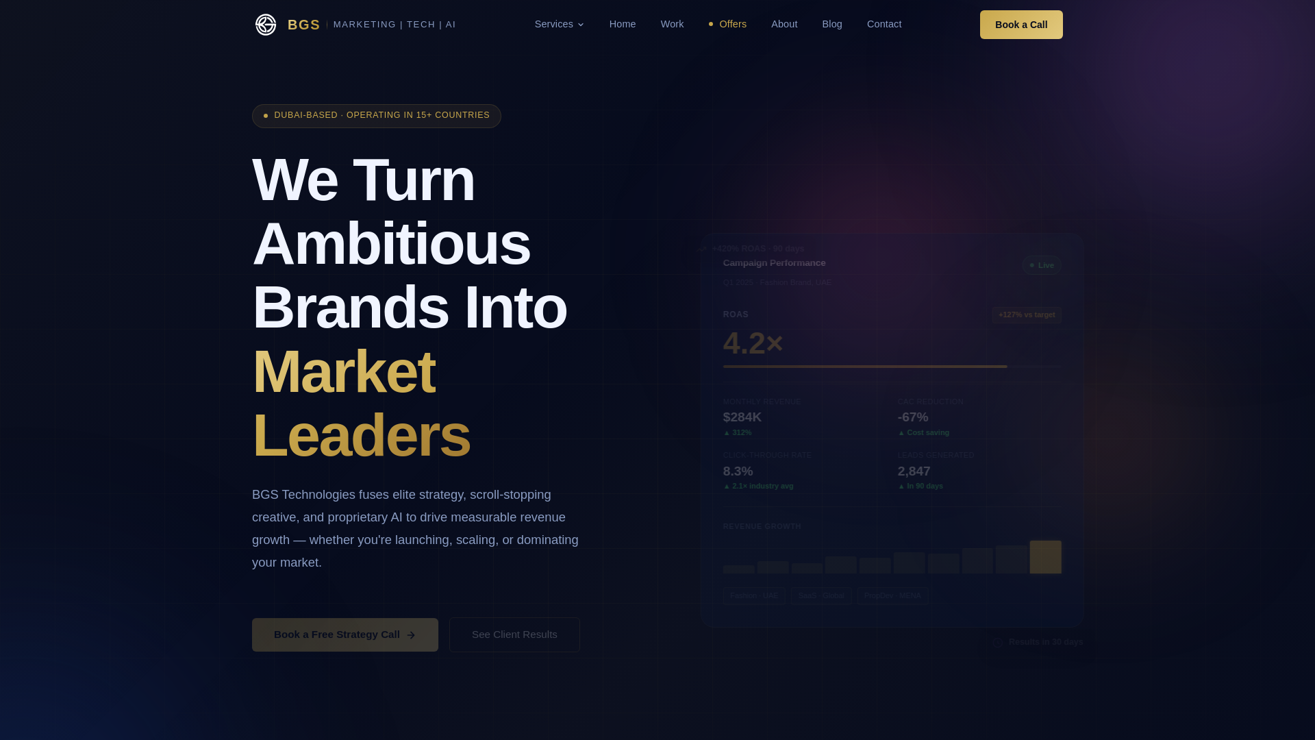 website screenshot of https://bgstech.ae/