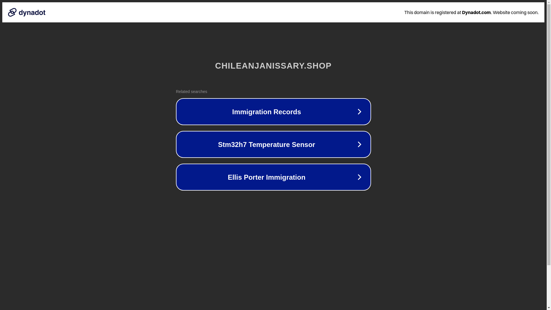 website screenshot of https://chileanjanissary.shop/