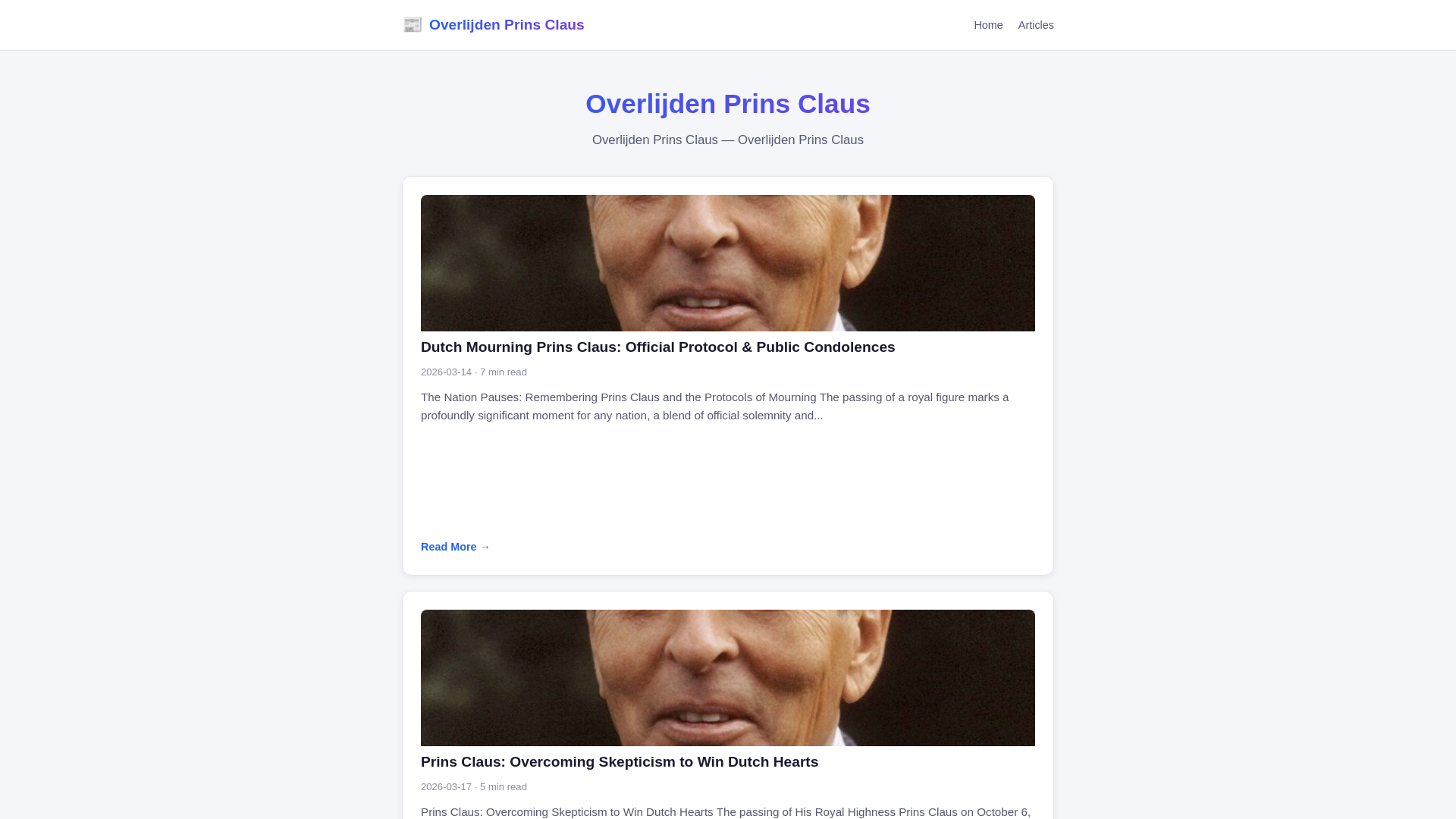 website screenshot of https://overlijden-prins-claus.pages.dev/