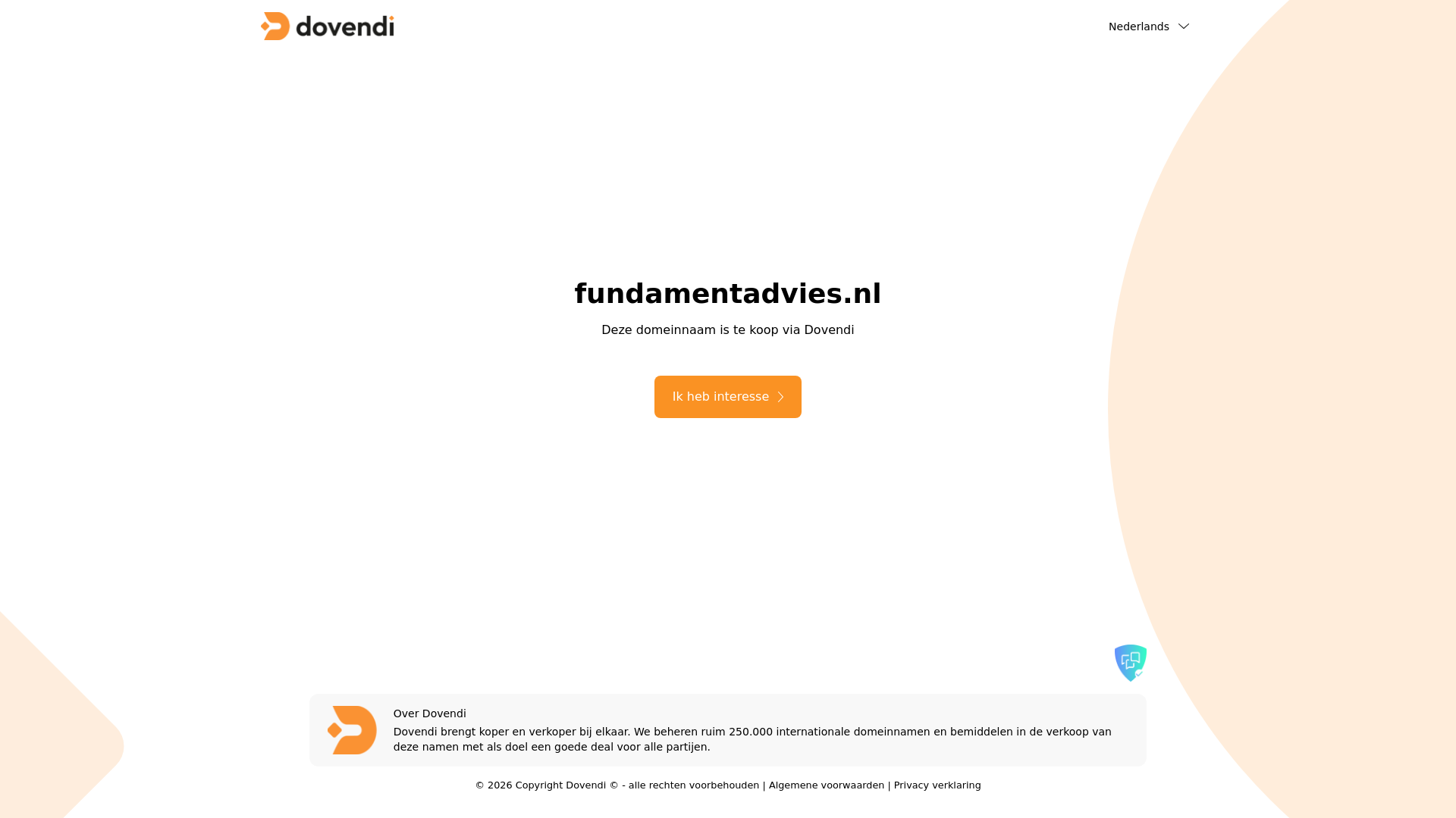 website screenshot of https://fundamentadvies.nl/
