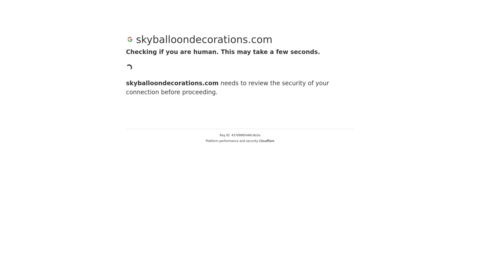 website screenshot of https://skyballoondecorations.com