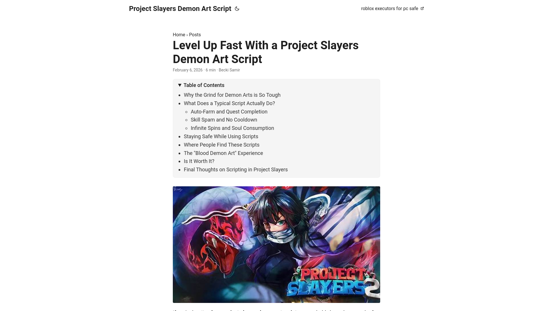 website screenshot of https://project-slayers-demon-art-script.pages.dev/