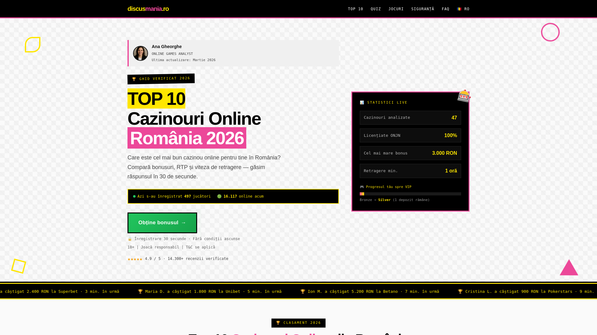 website screenshot of https://discusmania-ro.pages.dev/