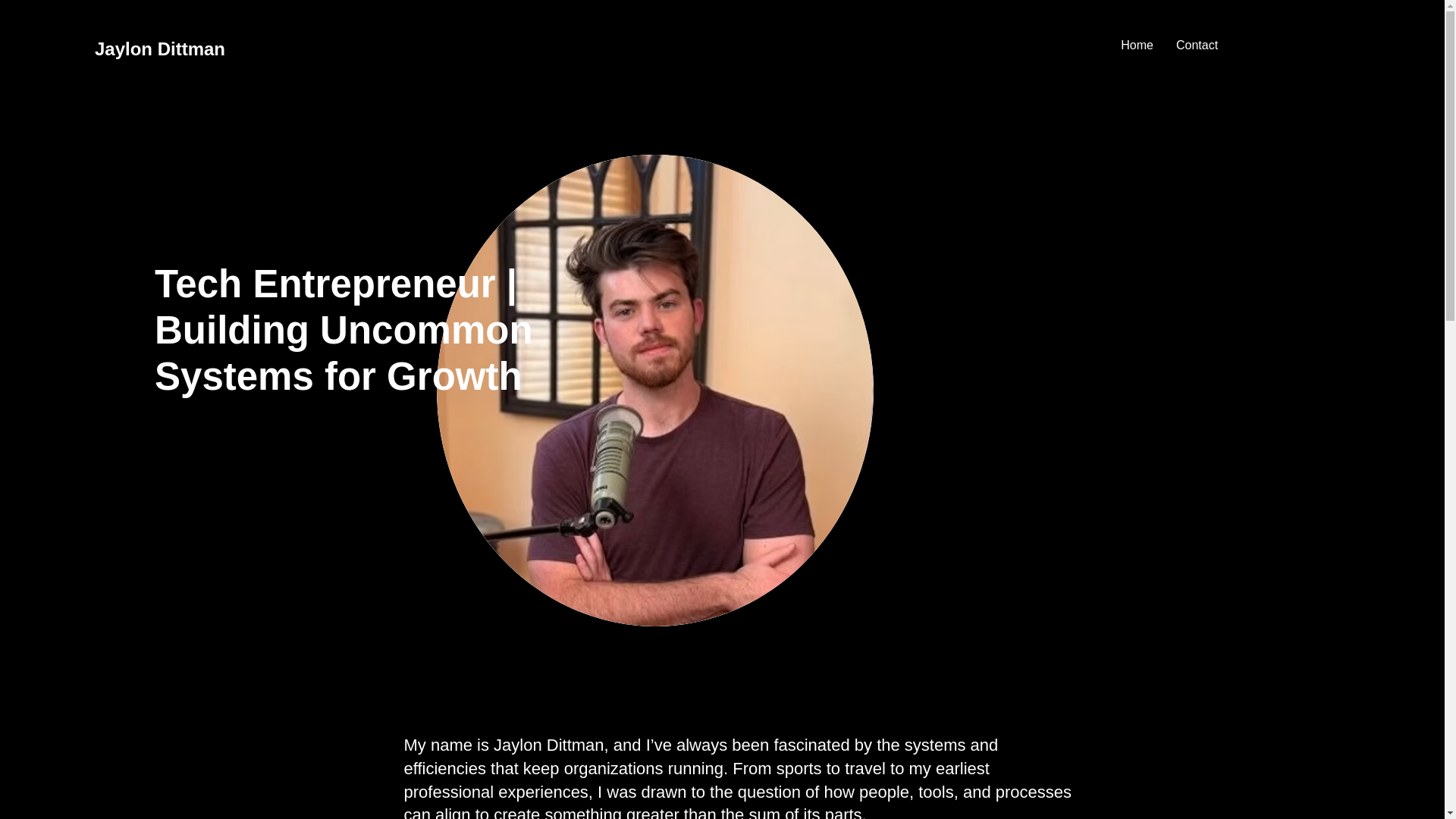 website screenshot of https://jaylondittman.com/