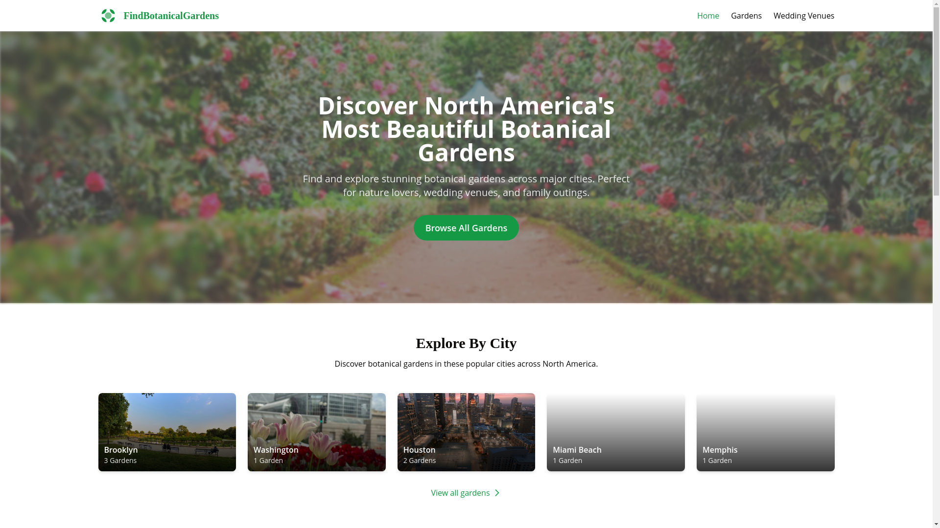 website screenshot of https://findbotanicalgardens.pages.dev/