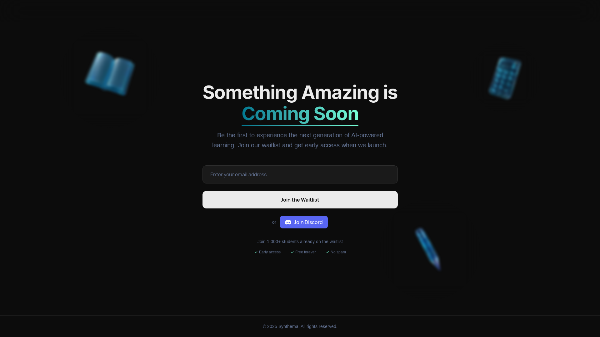 website screenshot of https://synthema.xyz/