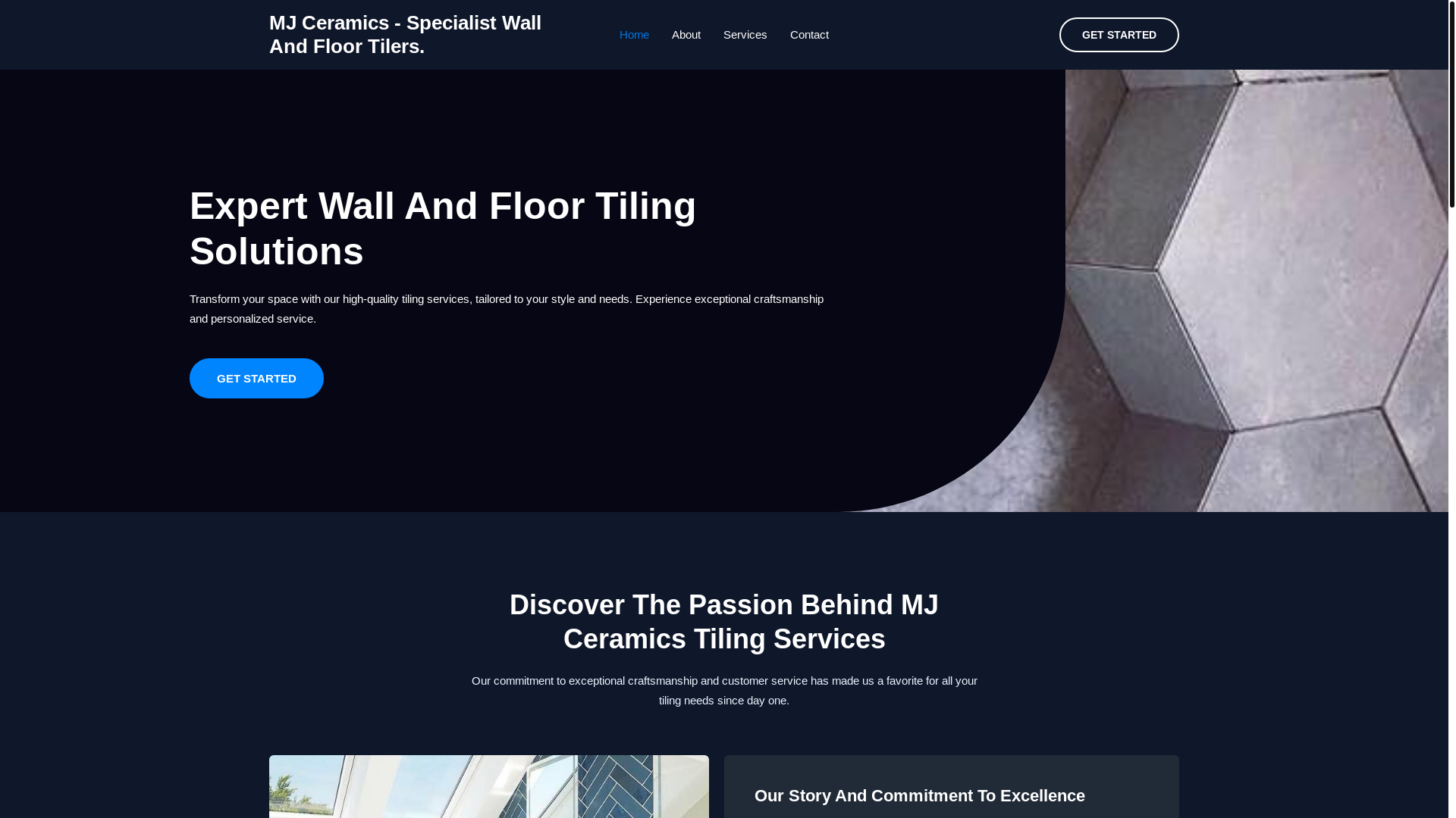 website screenshot of https://mjtilingcontractors.co.uk/