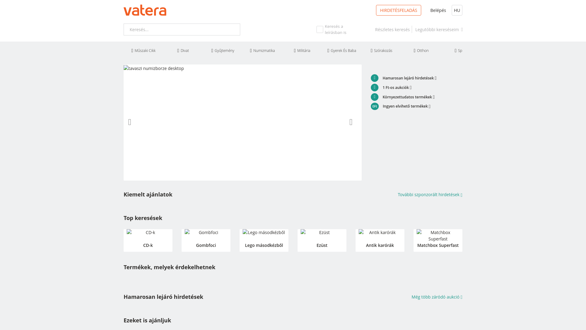website screenshot of https://collectorseries.hu
