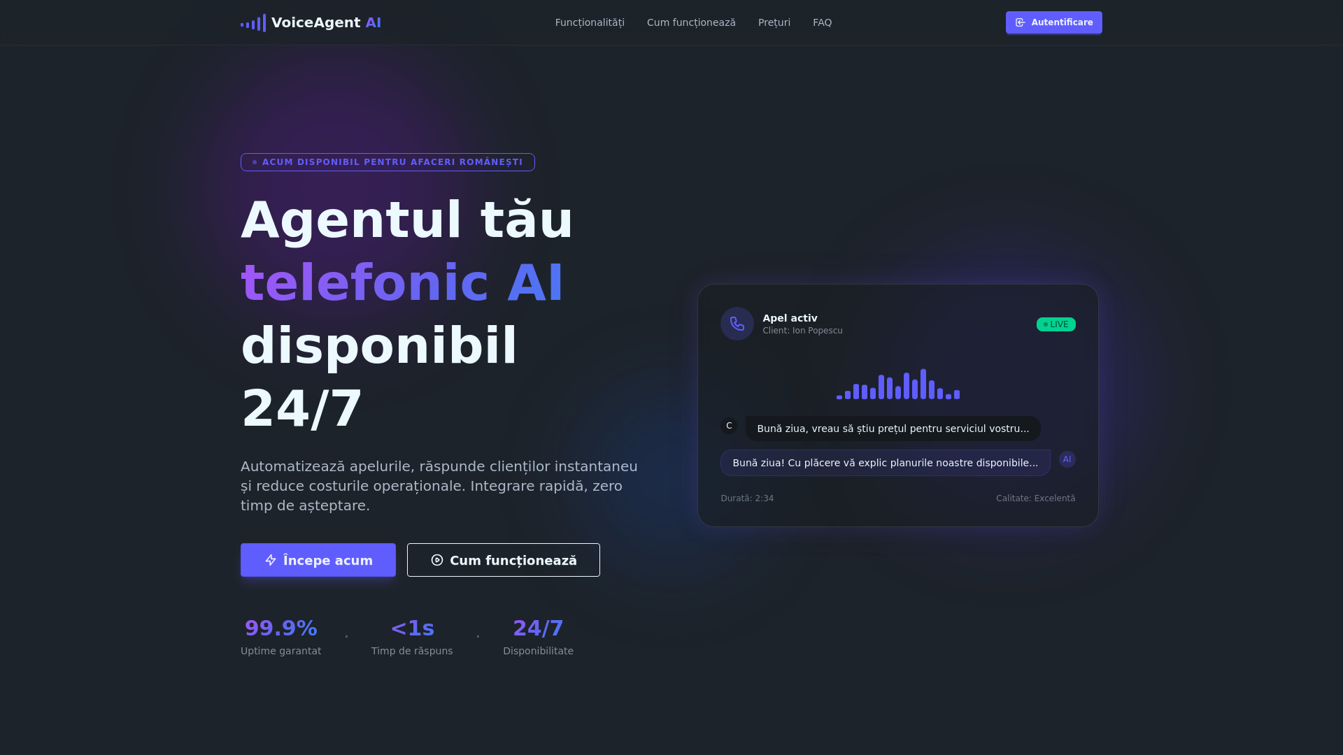 website screenshot of https://voice-agent-bza8ti.pages.dev/