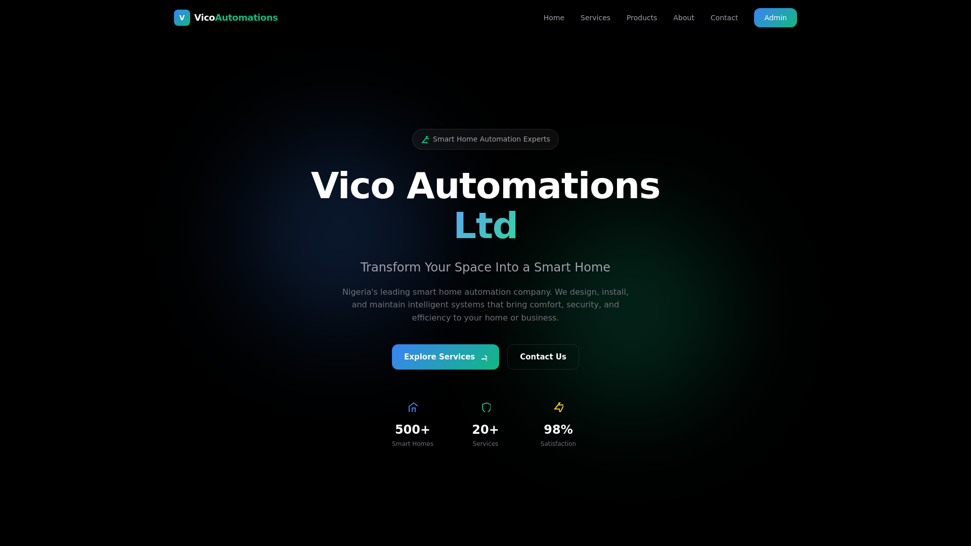 website screenshot of https://vicoautomations.com/